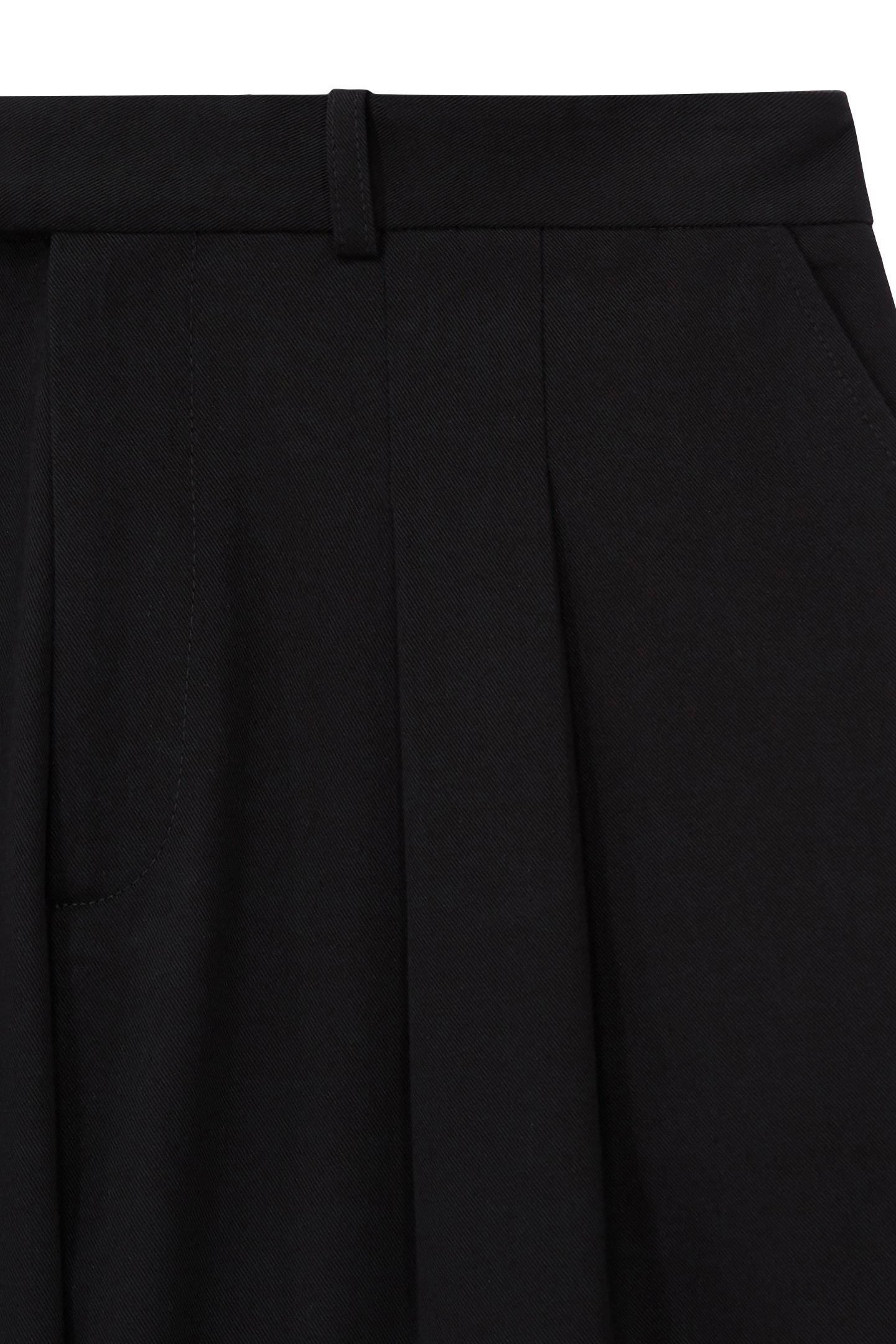 PLEATED TROUSERS WITH TURNS BLACK 6