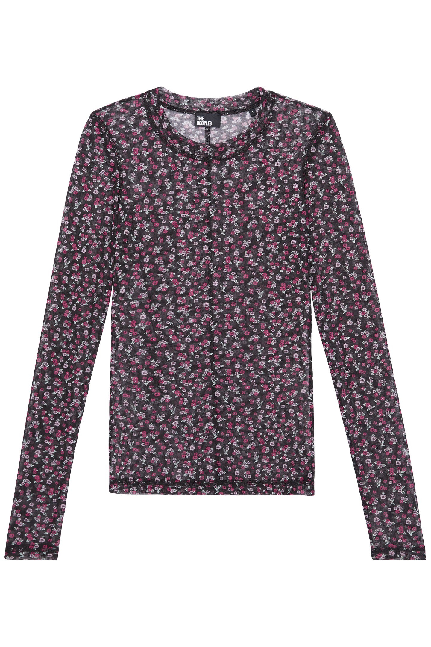 MESH TOP WITH PRINT BLACK/PINK 4