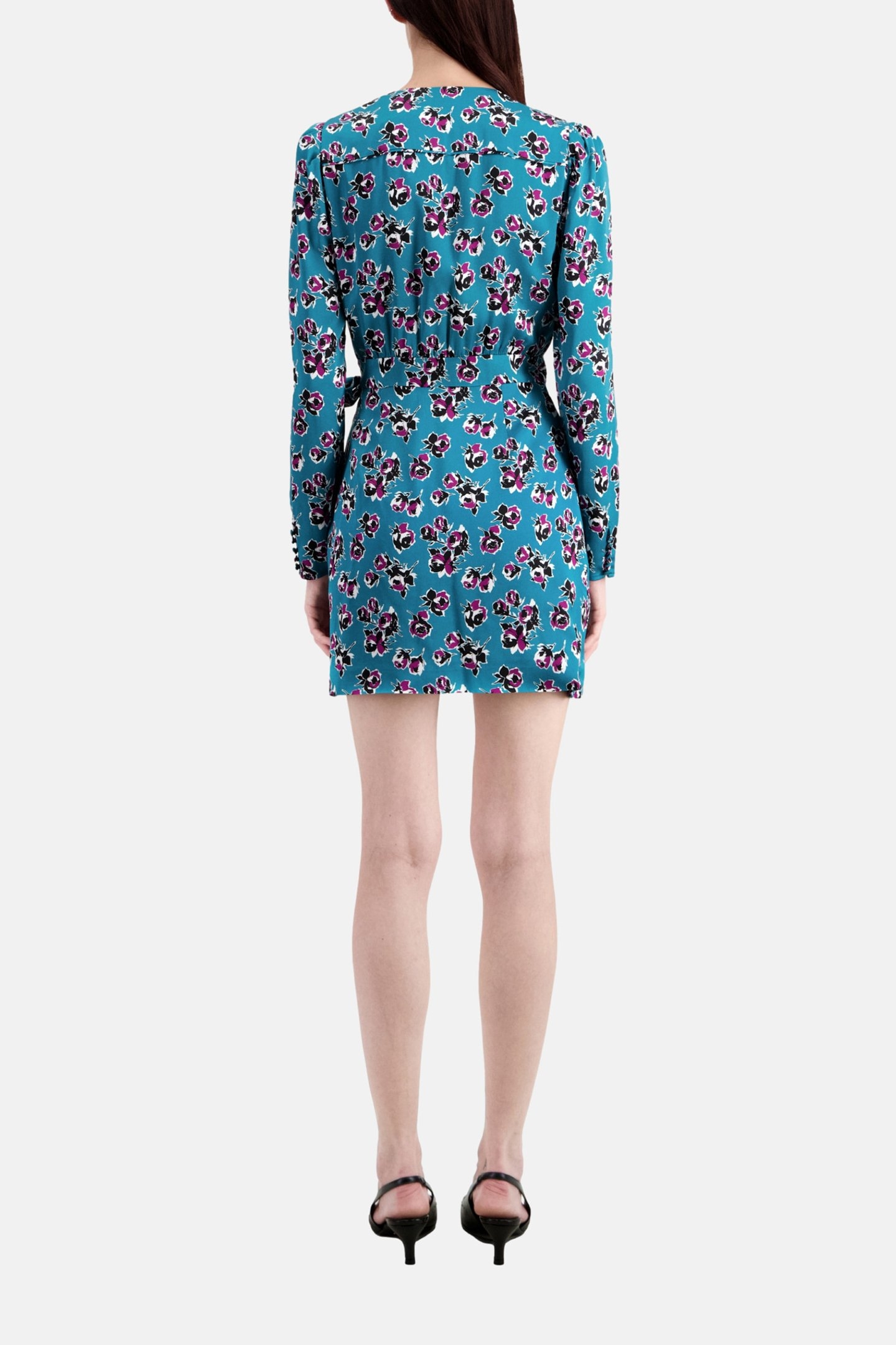 SHORT DRESS WITH LONG SLEEVES PINK-BLUE 3