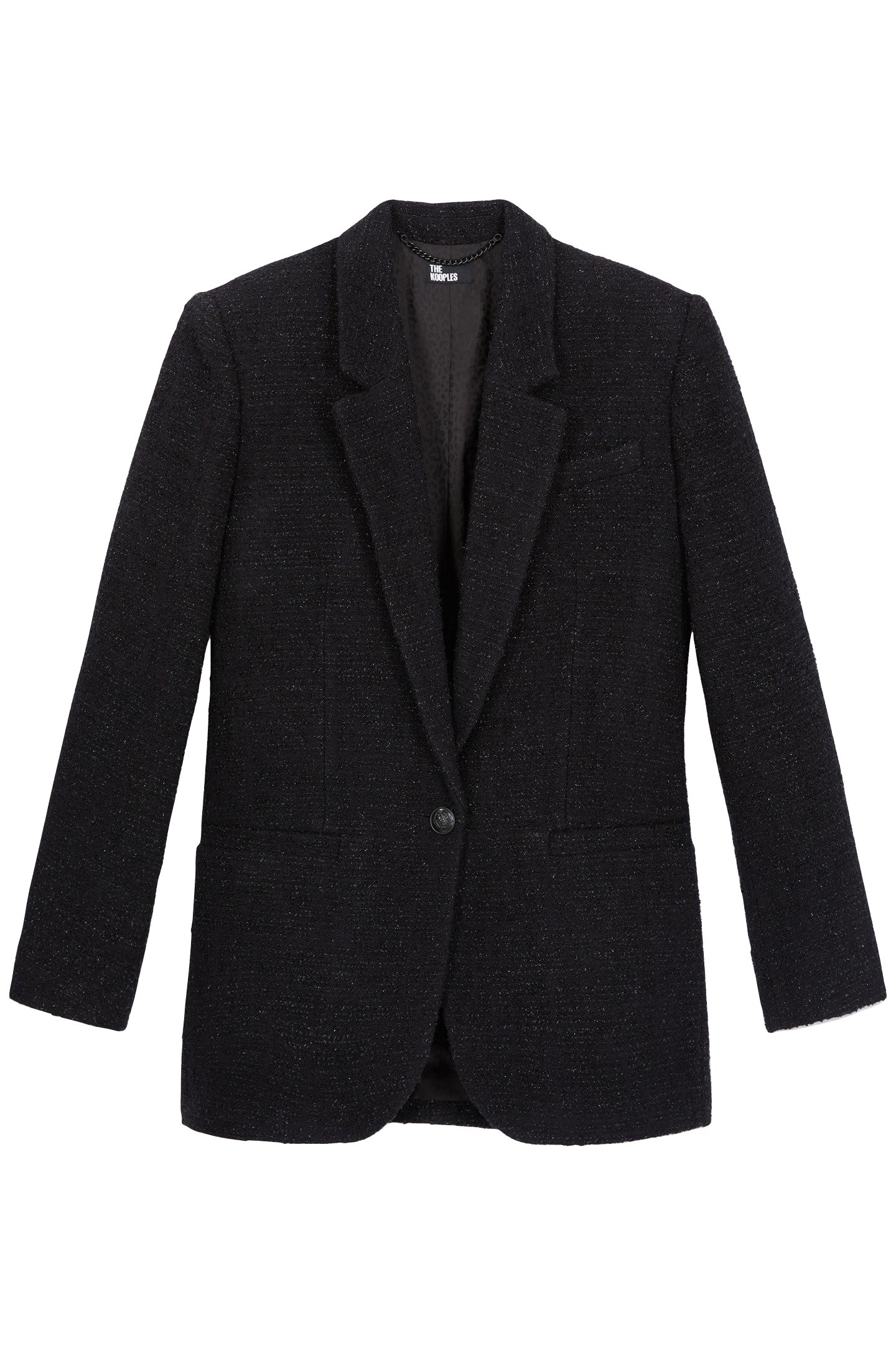 LARGE TWEED BRILLANT VESTE BLACK 4