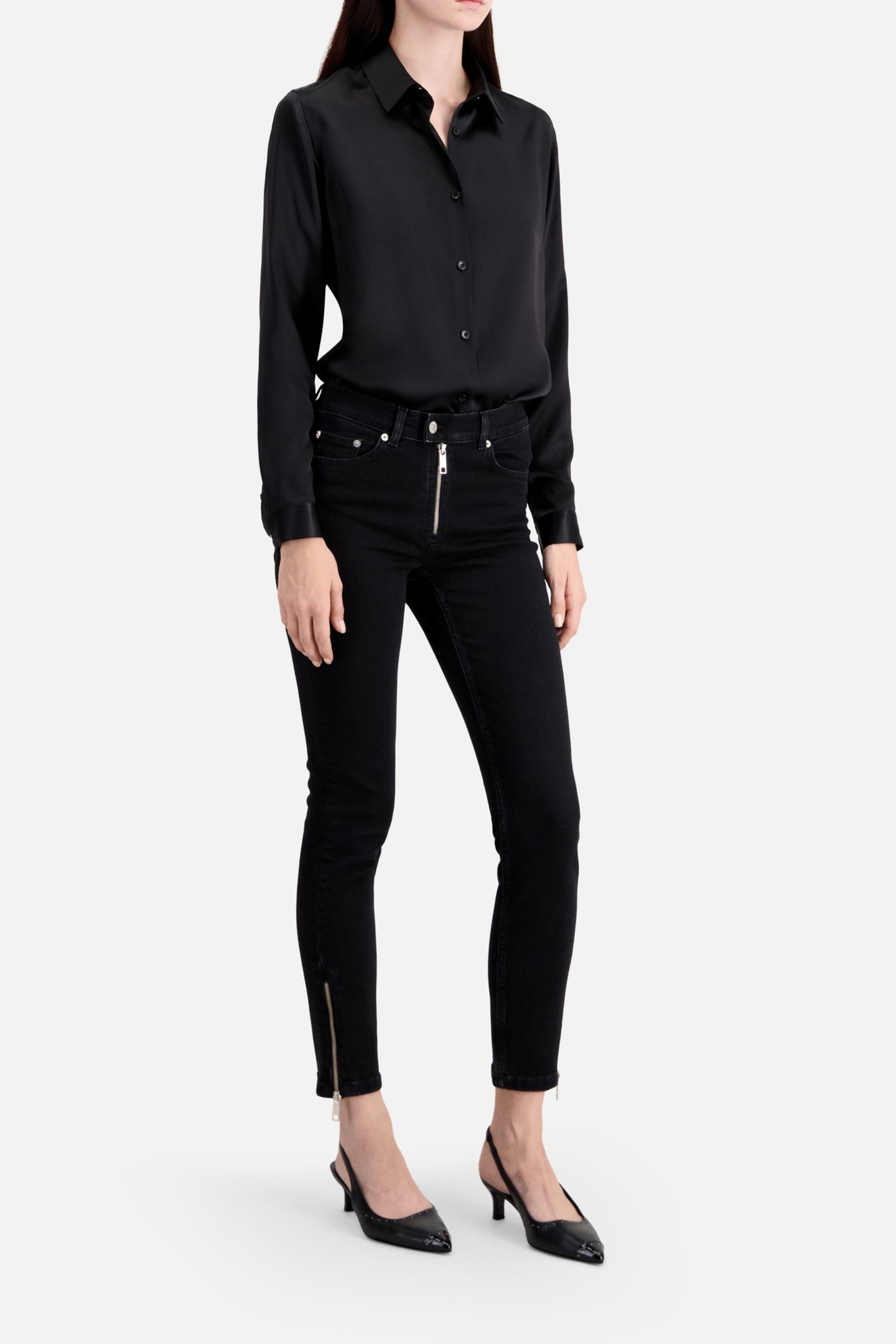 DENIM MOTORCYCLE JEANS WITH ZIPS 5