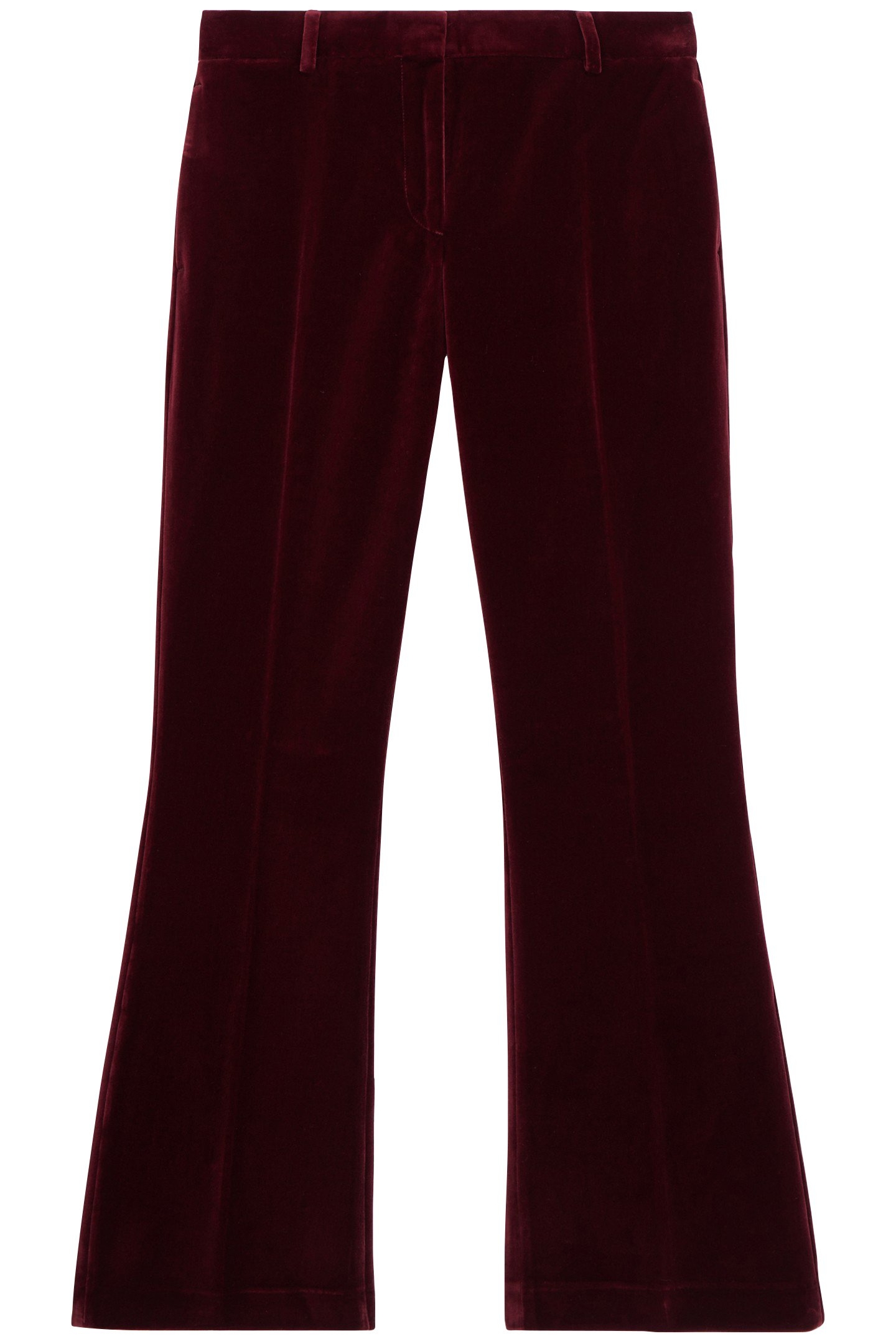 LOW-RISE BOOTCUT SUIT PANTS BURGUNDY 3