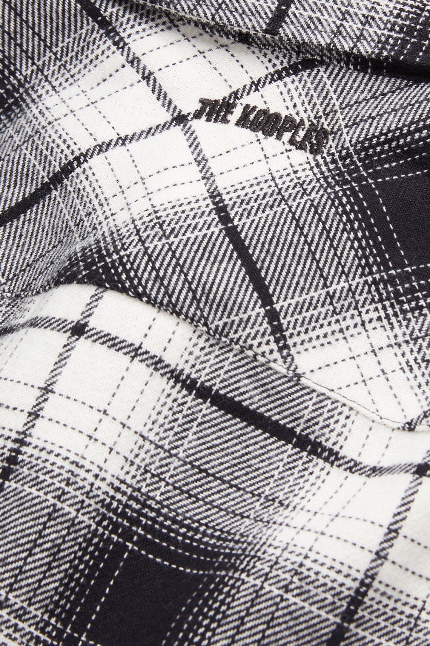 LONG-SLEEVED PLAID SHIRT BLACK WHITE 7