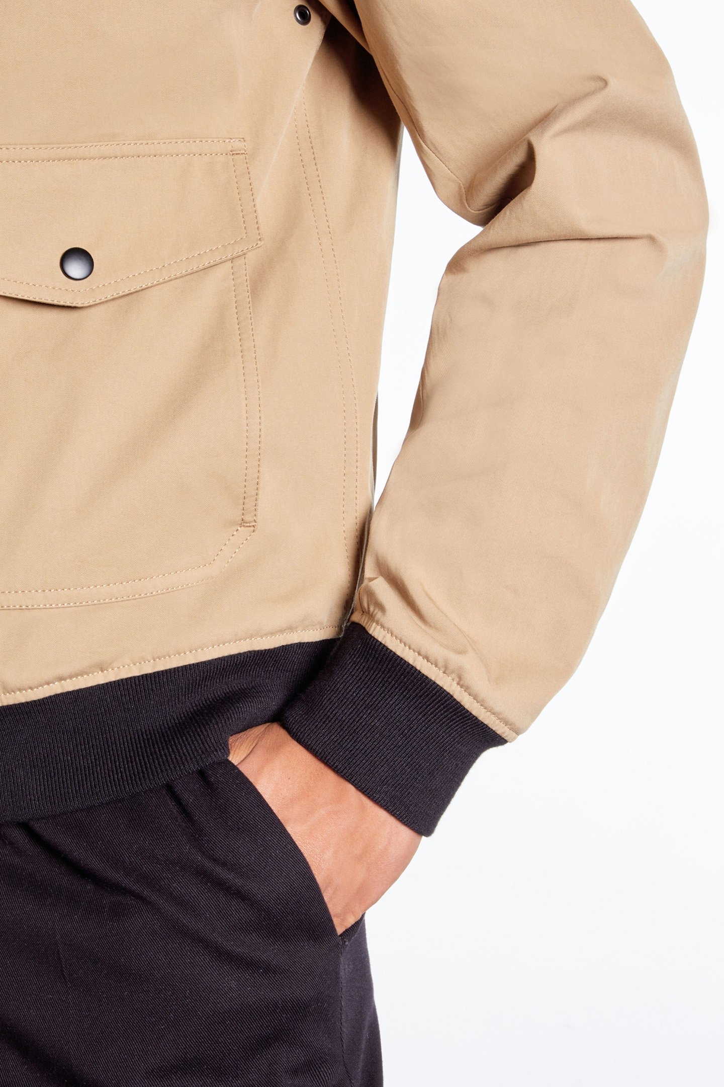 JACKET WITH COLLAR AND FRONT PATCH POCKETS BEIGE 6