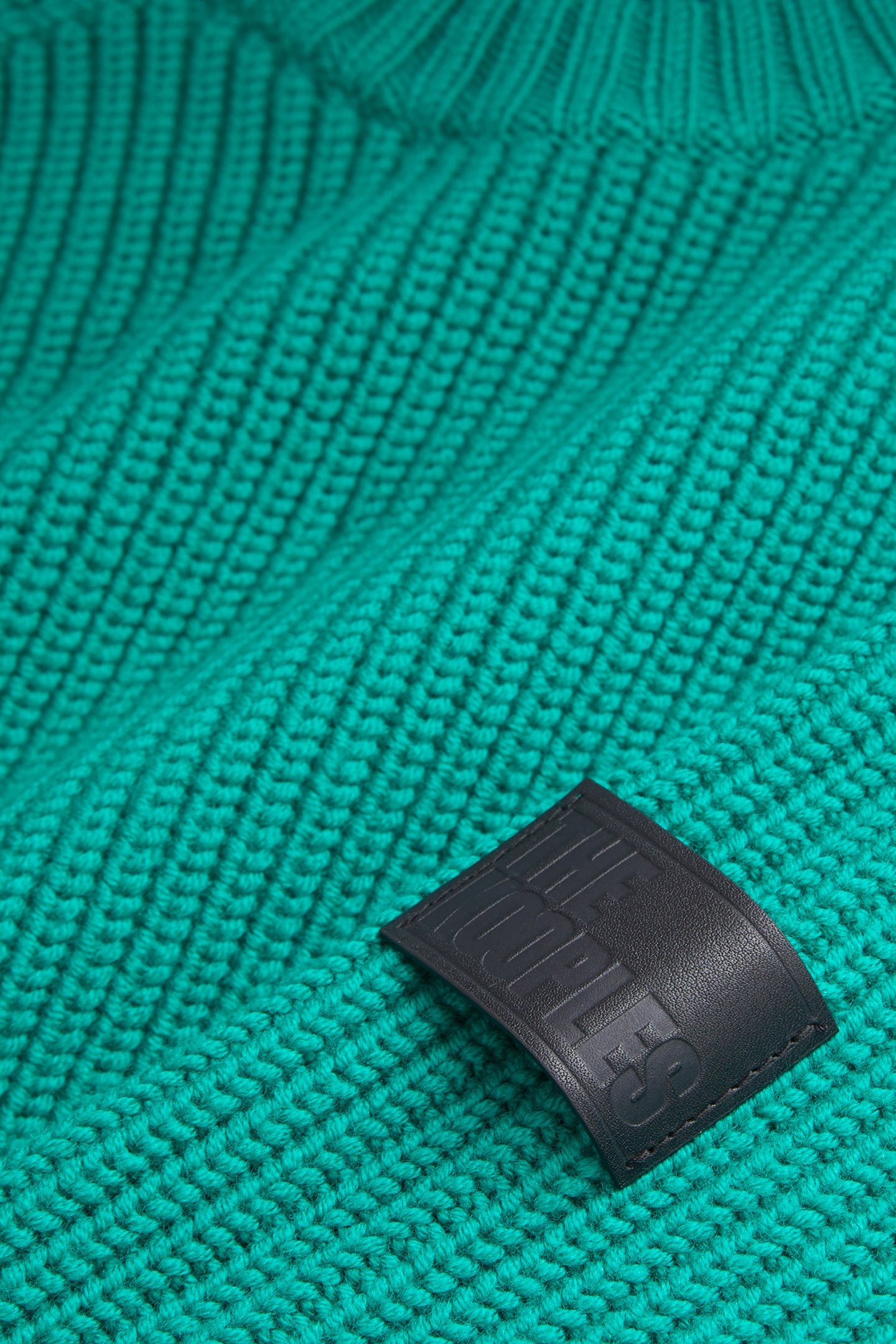 PULL COL ROND A COTES PERLEES GREEN 6