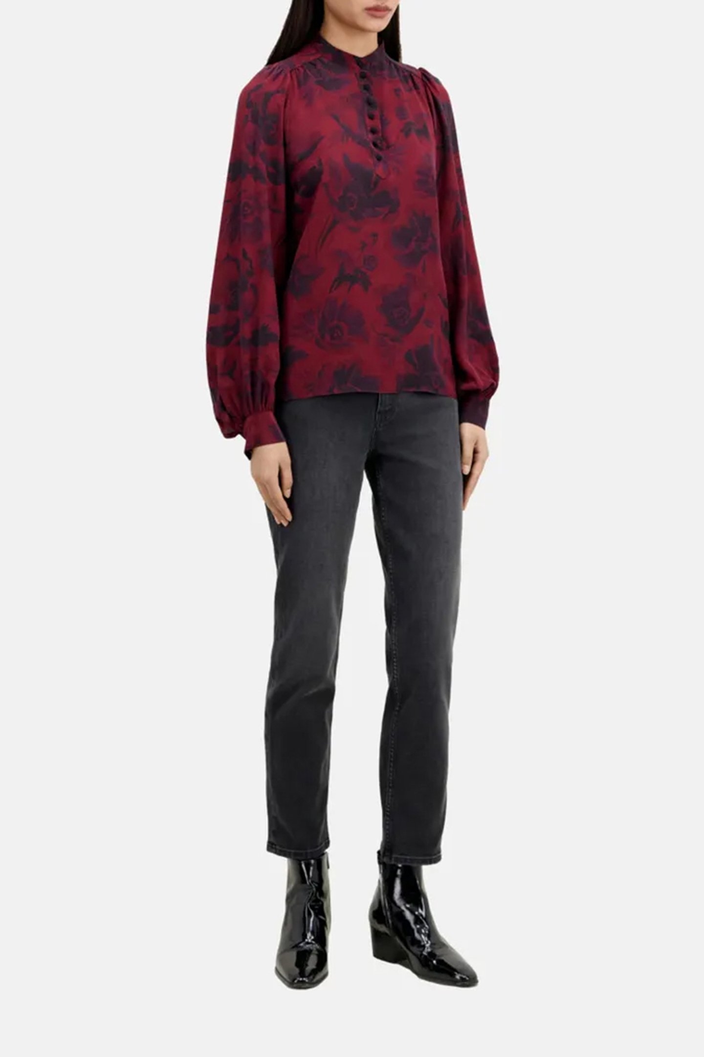 TOP AMPLE ML ENCOLURE V BLACK-BURGUNDY 2