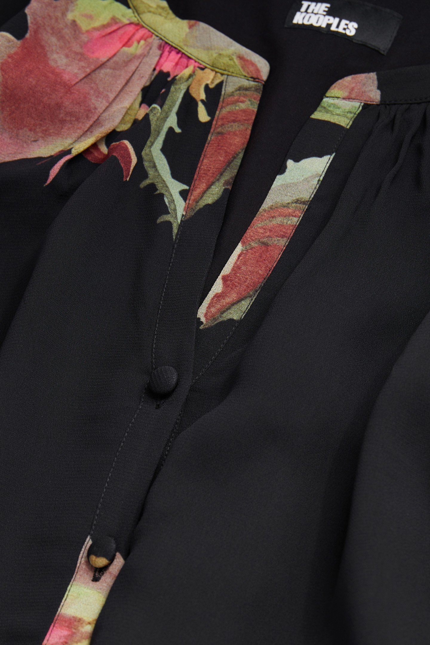 LONG PRINTED DRESS PINK BLACK 5