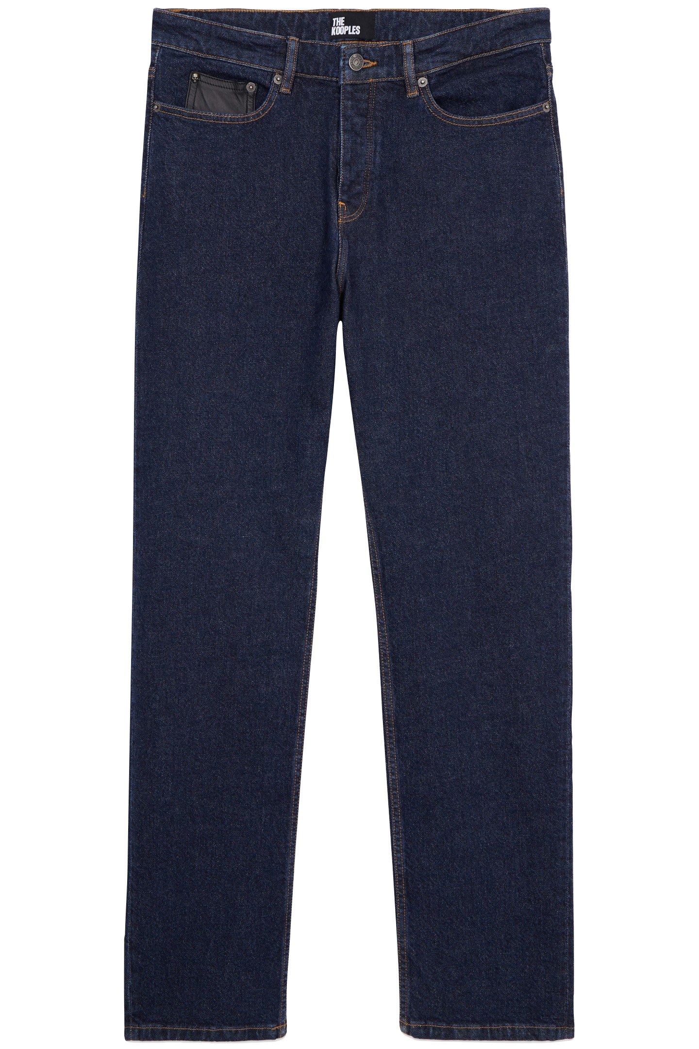 RAW MEN'S JEANS WITH TICKET POCKET IN LEATHER BLUE BRUT 1