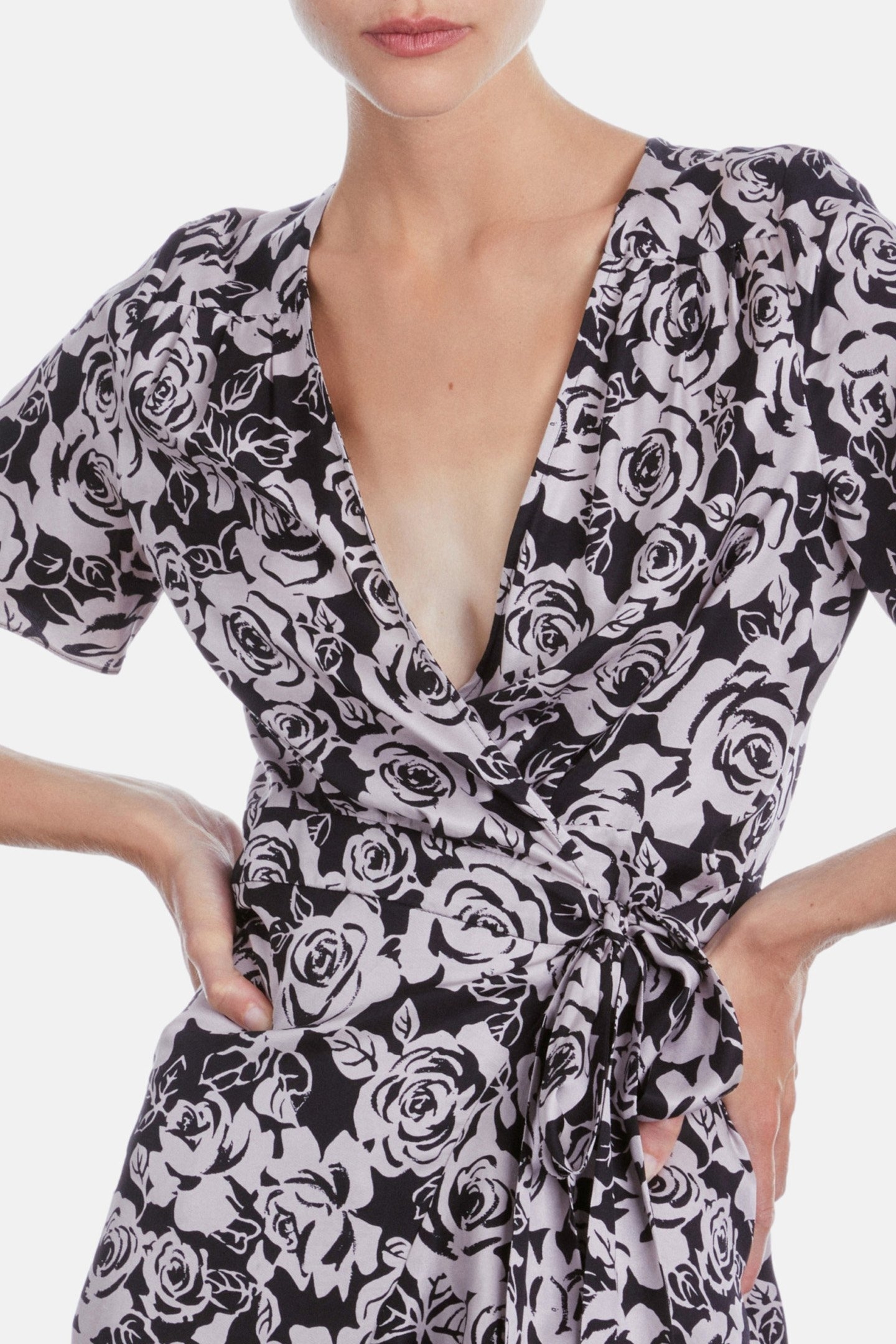 SHORT SLEEVE DRESS BLACK/PINK 6