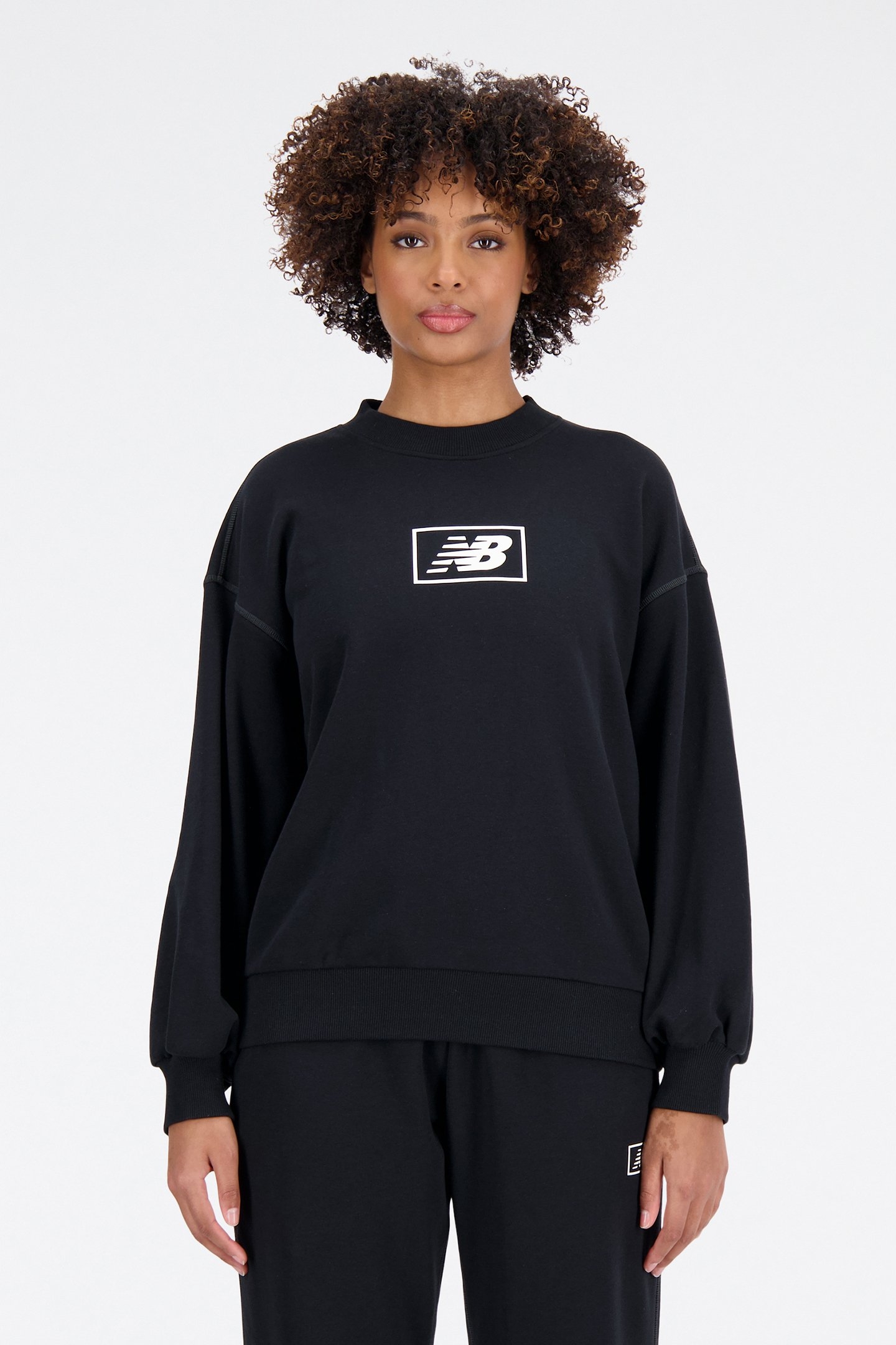 ESSENTIALS FRENCH TERRY CREW BLACK 1