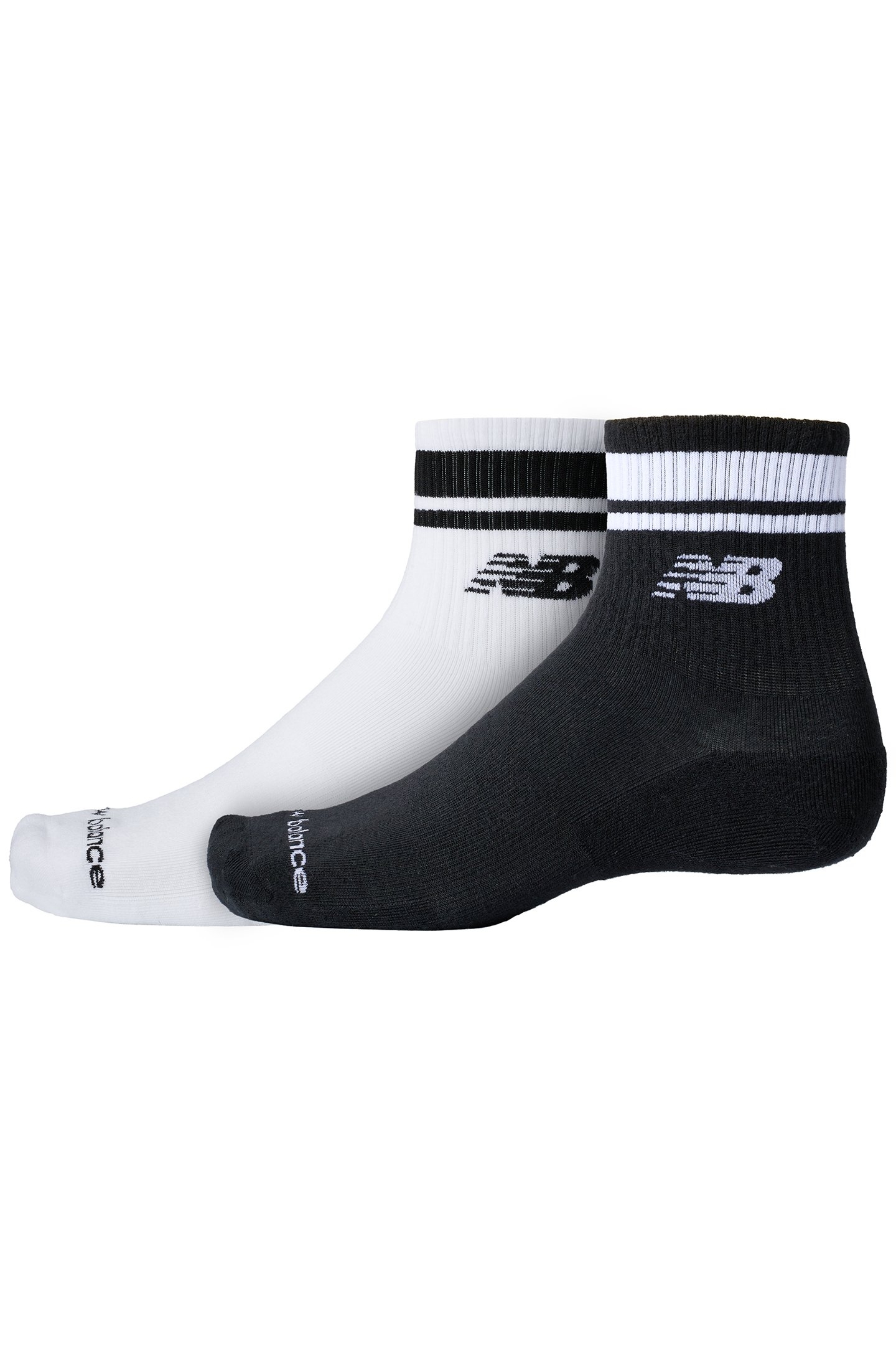 UNISEX RUN REPREVE ANKLE 2 PACK WHITE/BLACK 1