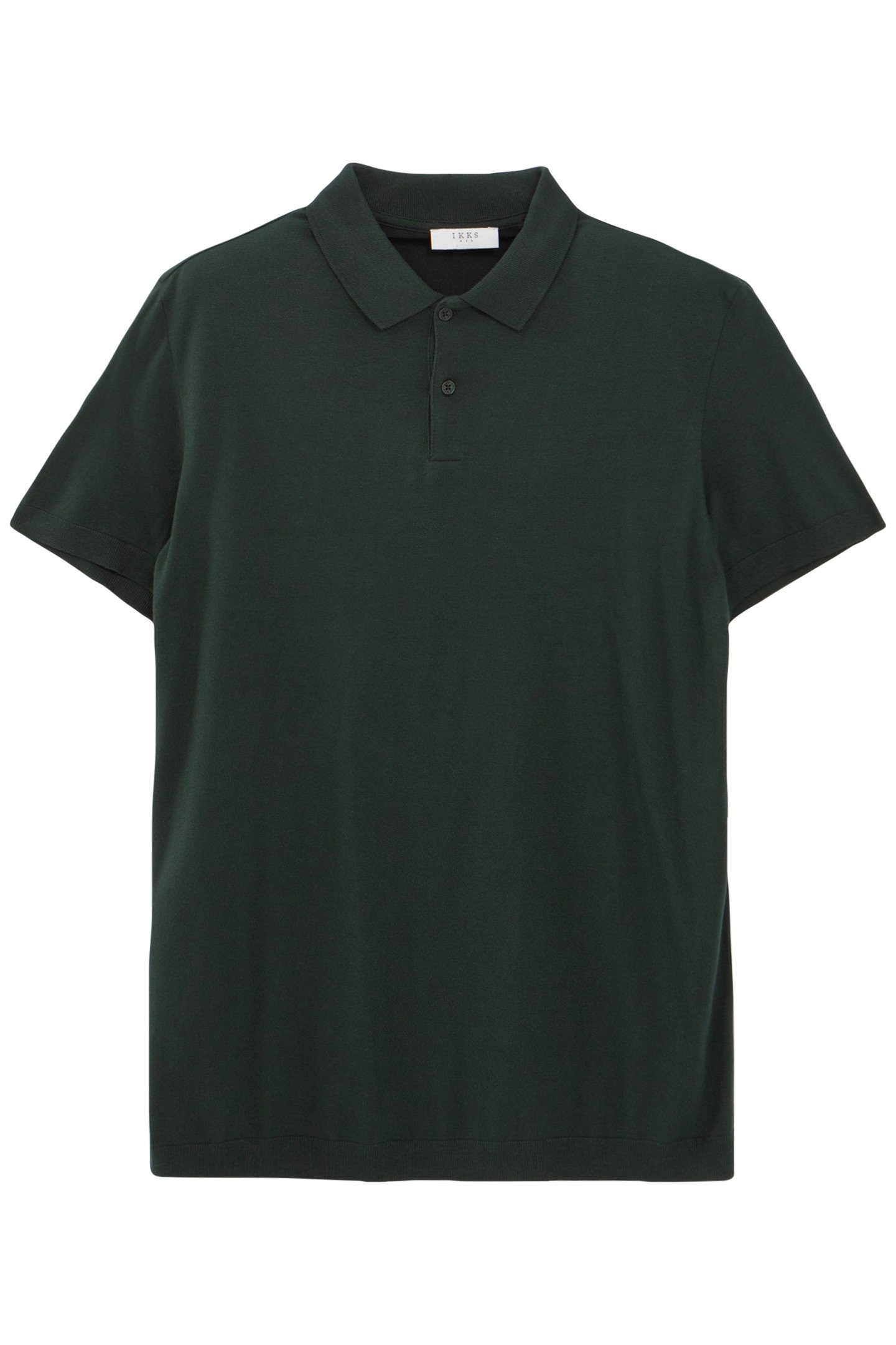 BOTTLE GREEN COTTON MODAL POLO SHIRT 4