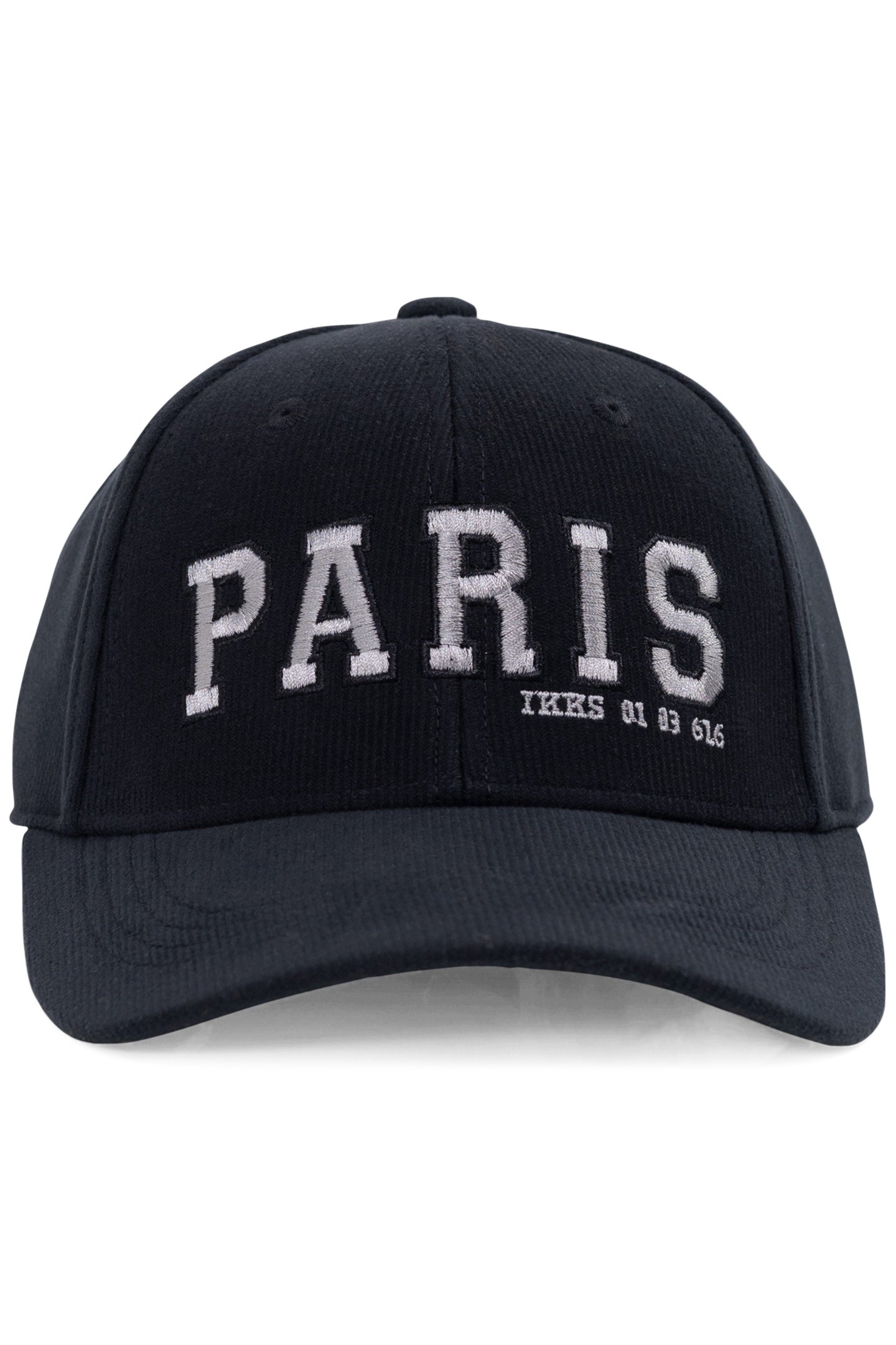 EMBROIDERED CORDUROY NAVY CAP 1