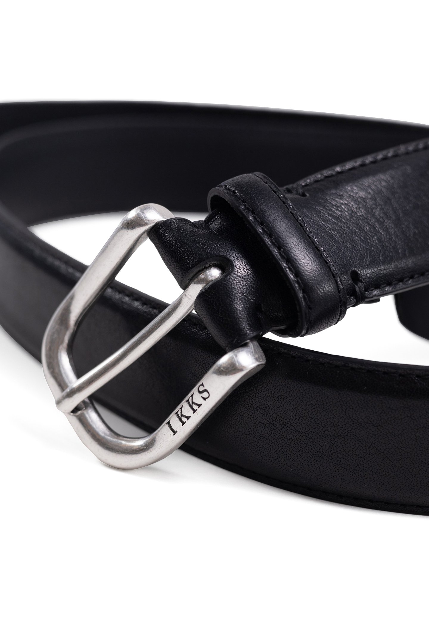 BLACK LEATHER BELT 4