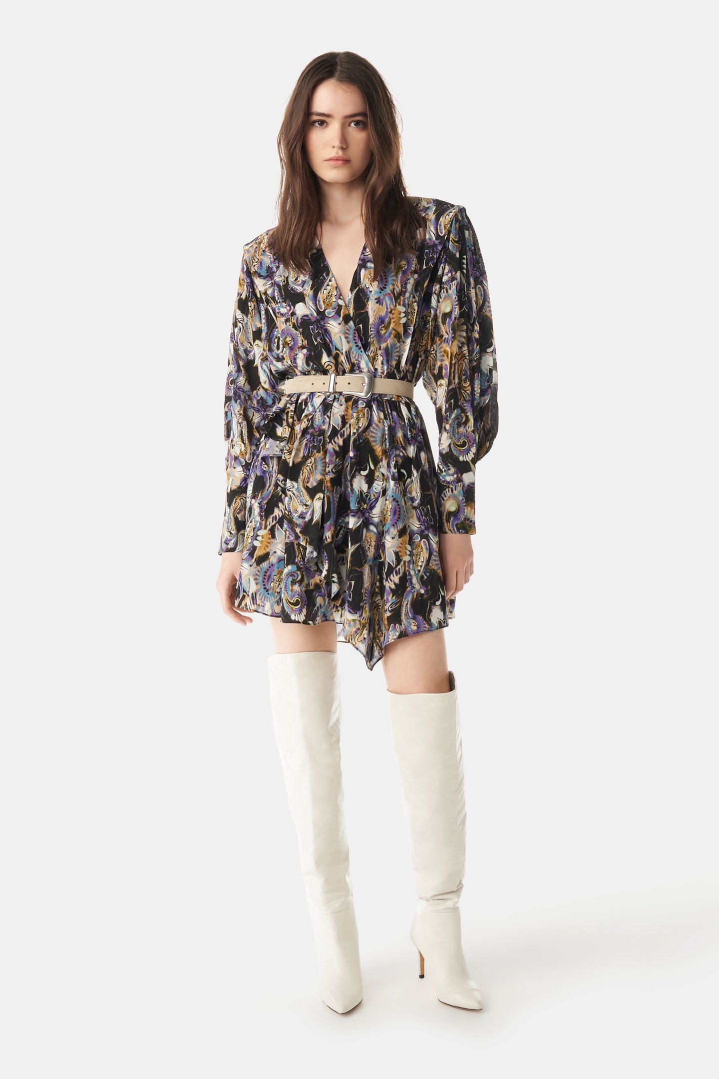 DAMIE DRESS BLACK/PURPLE 2