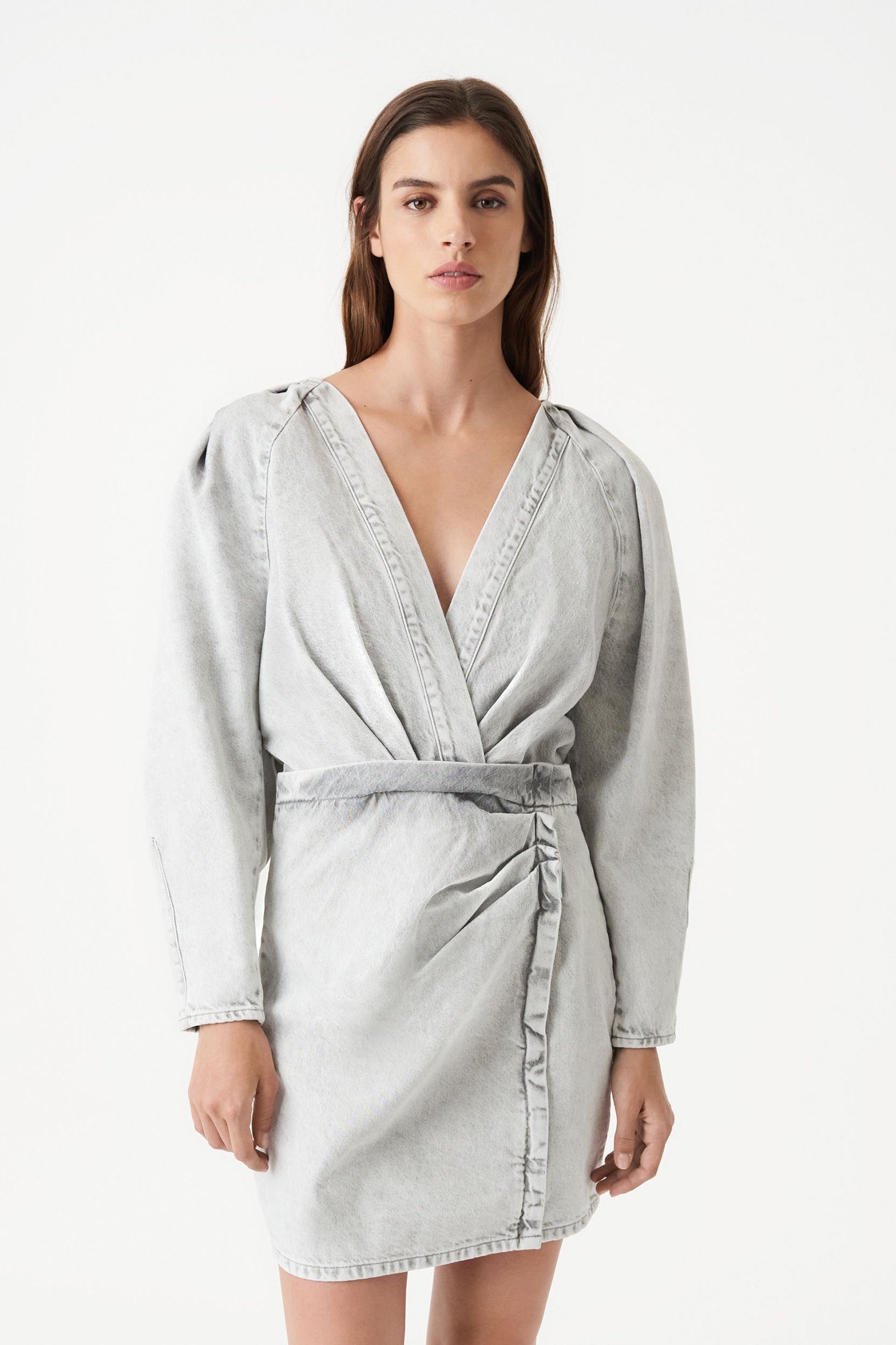 PALOA DRESS BLEACHED GREY 1