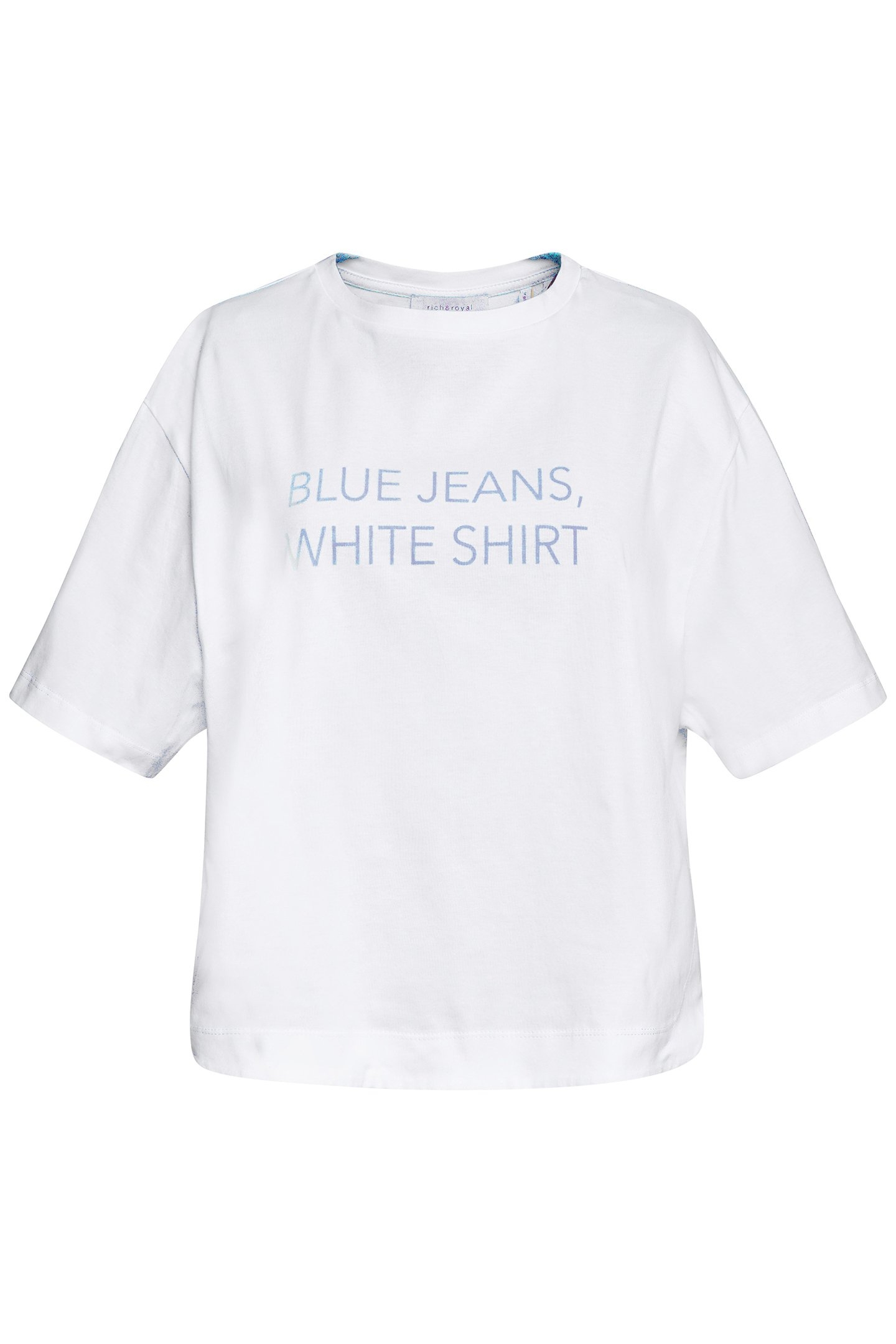 BOXY T-SHIRT "BLUE JEANS, WHITE SHIRT" ORGANIC MIDNIGHT BLUE 4