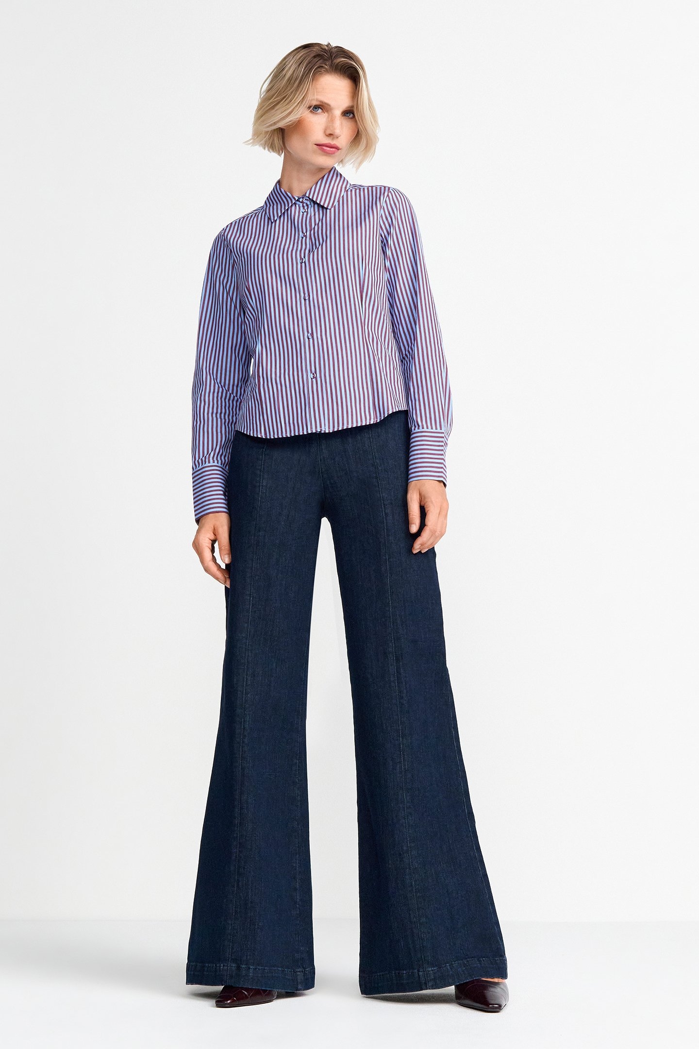 WIDE LEG DENIM PANTS DENIM BLUE 2