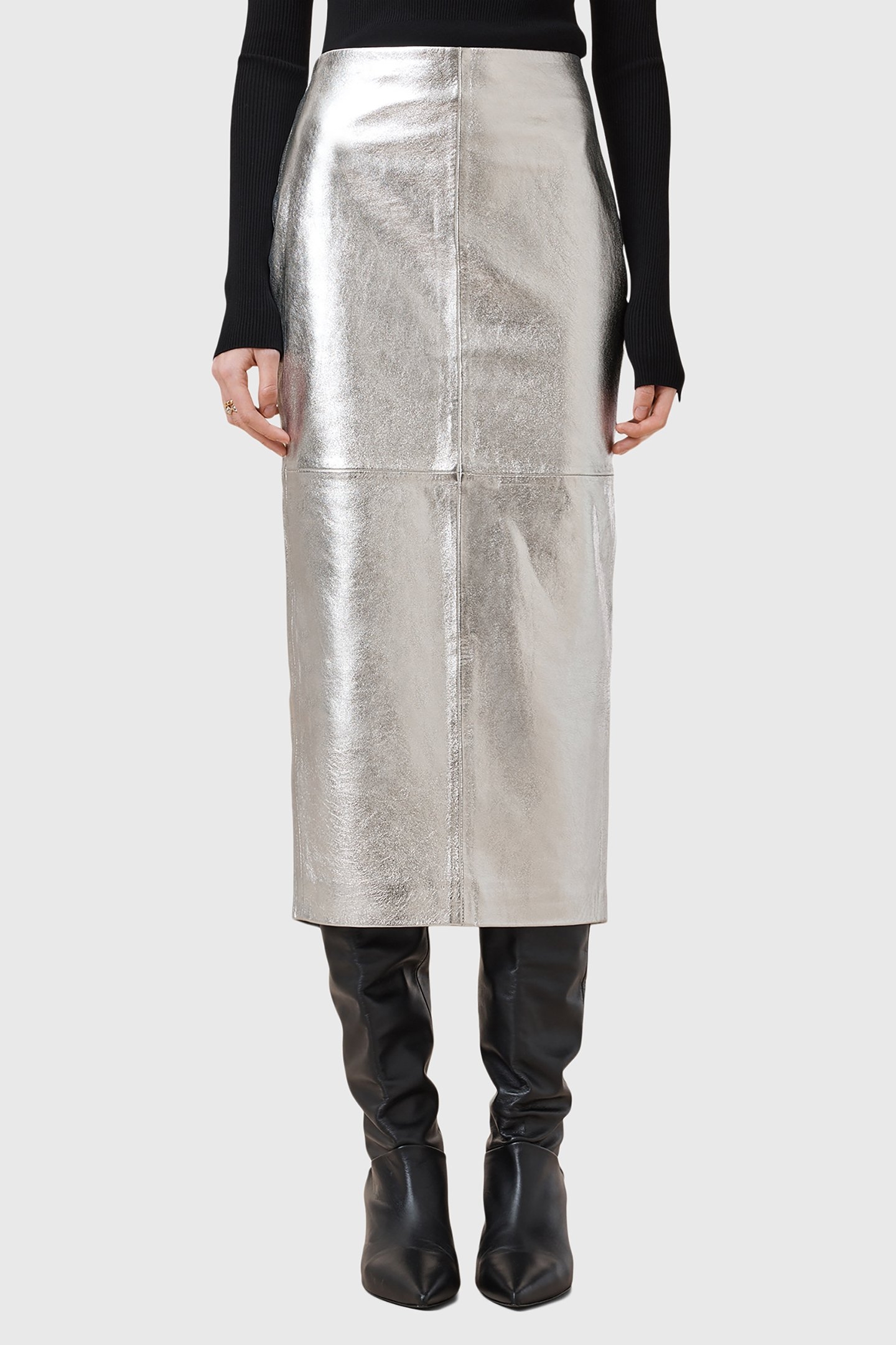 RENAI PENCIL SKIRT SILVER 1