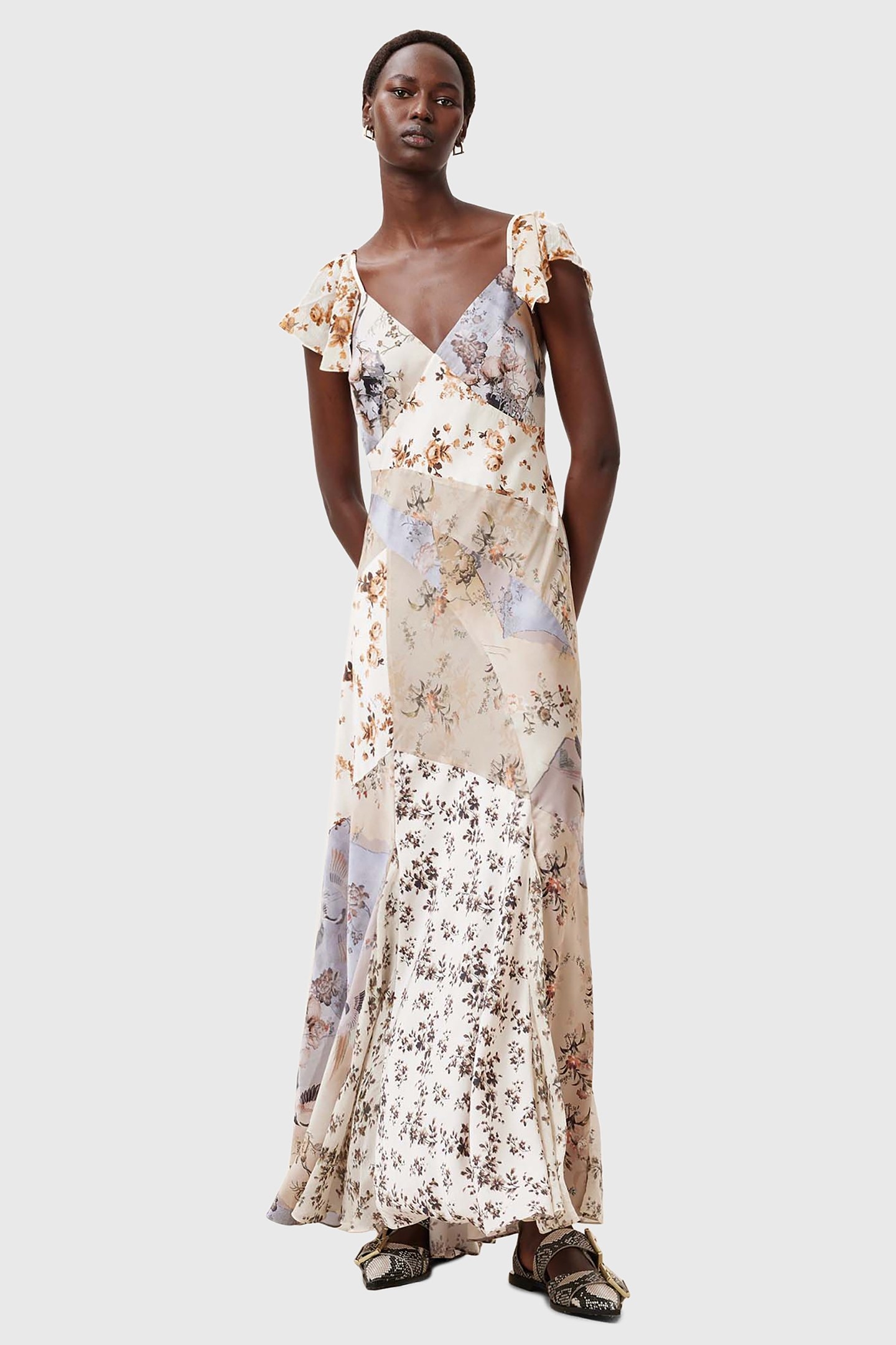 LALA DRESS ORIGIN DITSY BROWN 1