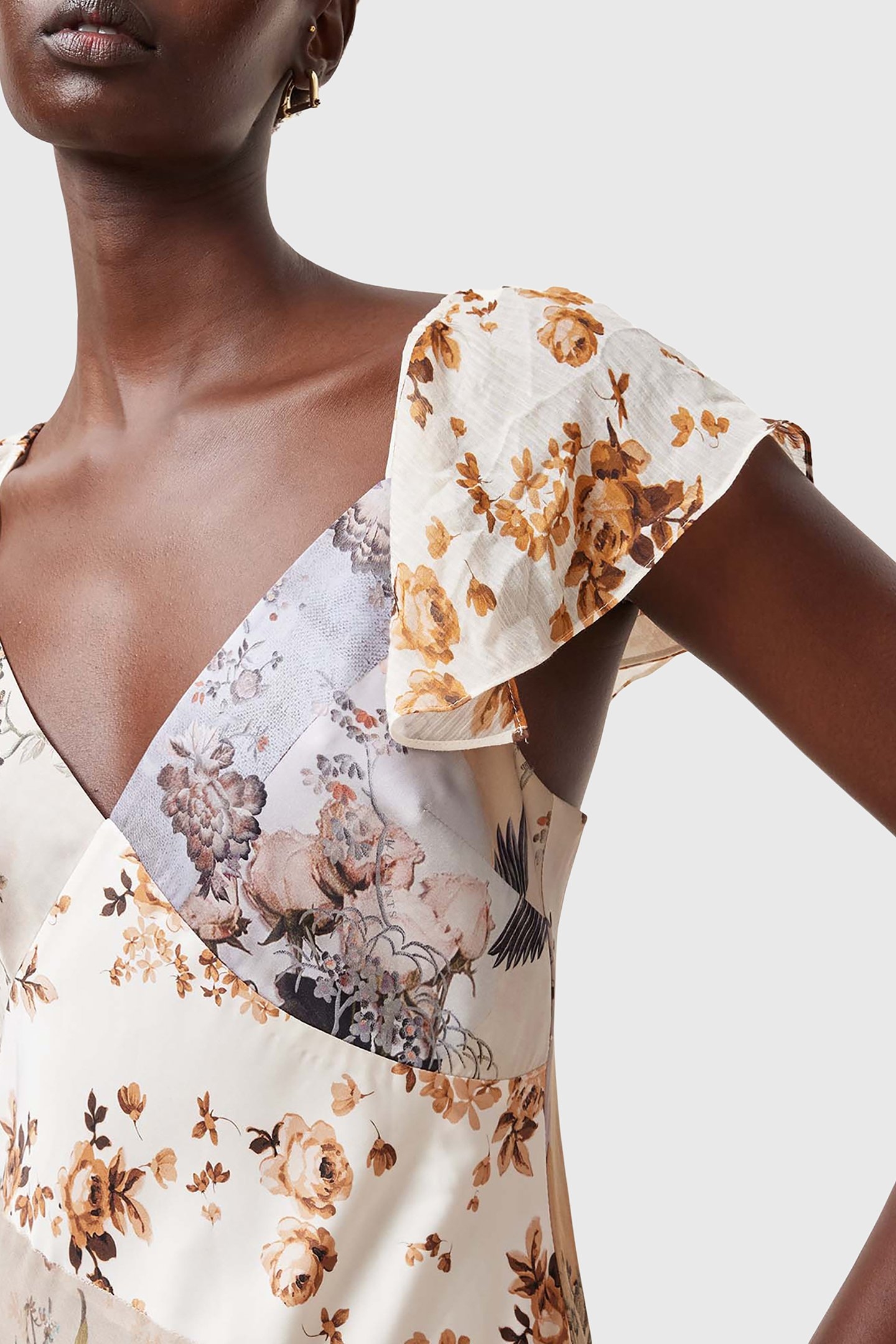 LALA DRESS ORIGIN DITSY BROWN 7