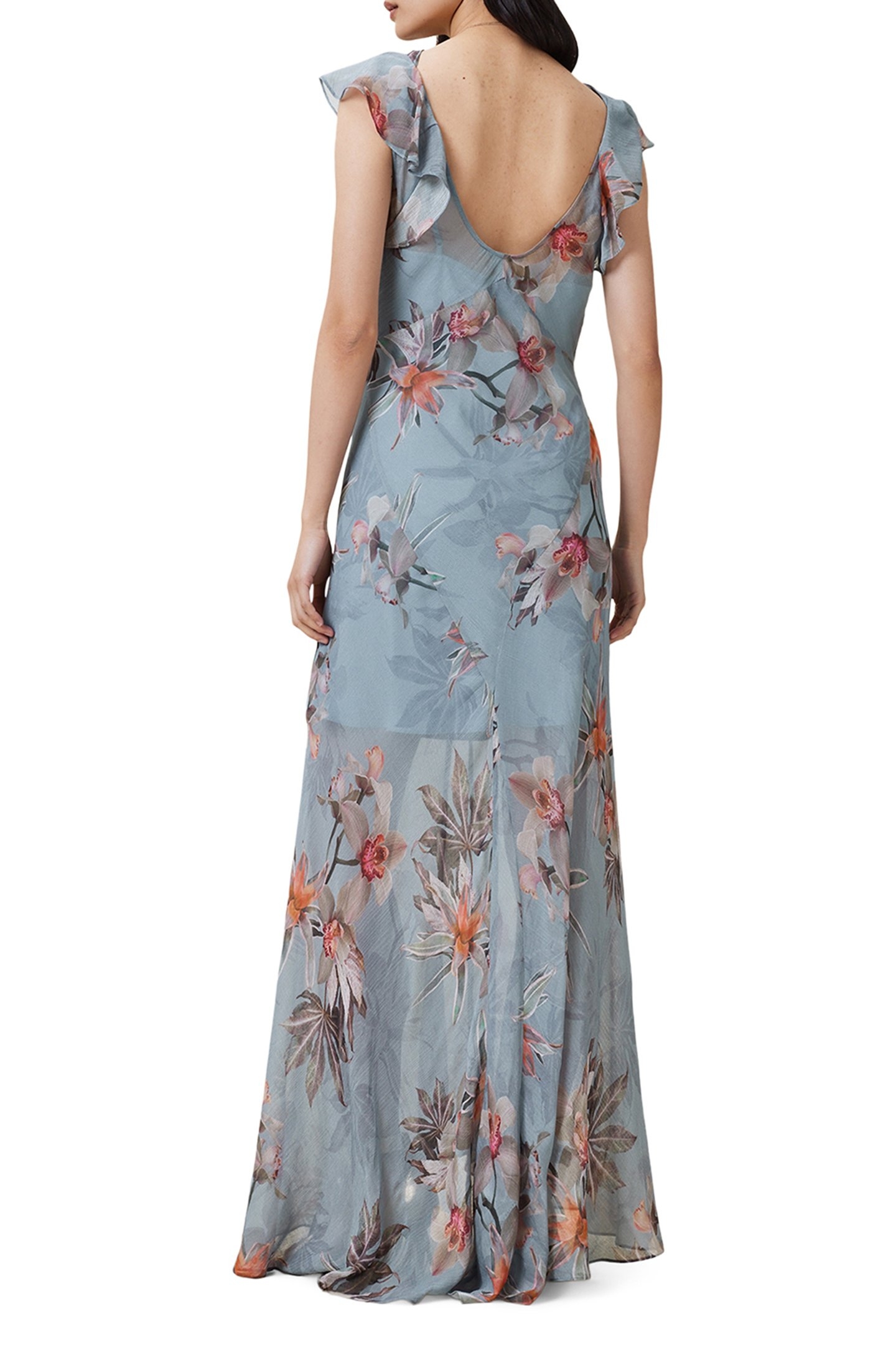 FLORA DRESS ADENA DUSTY BLUE 2