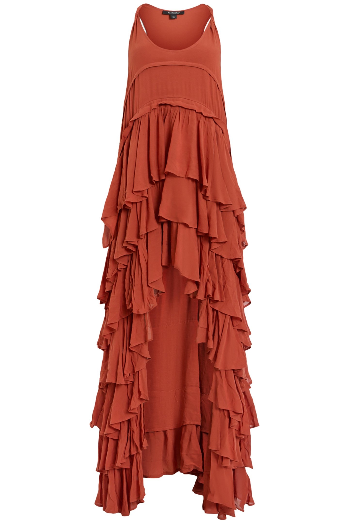 CAVARLY DRESS BURNT BRICK RED 3