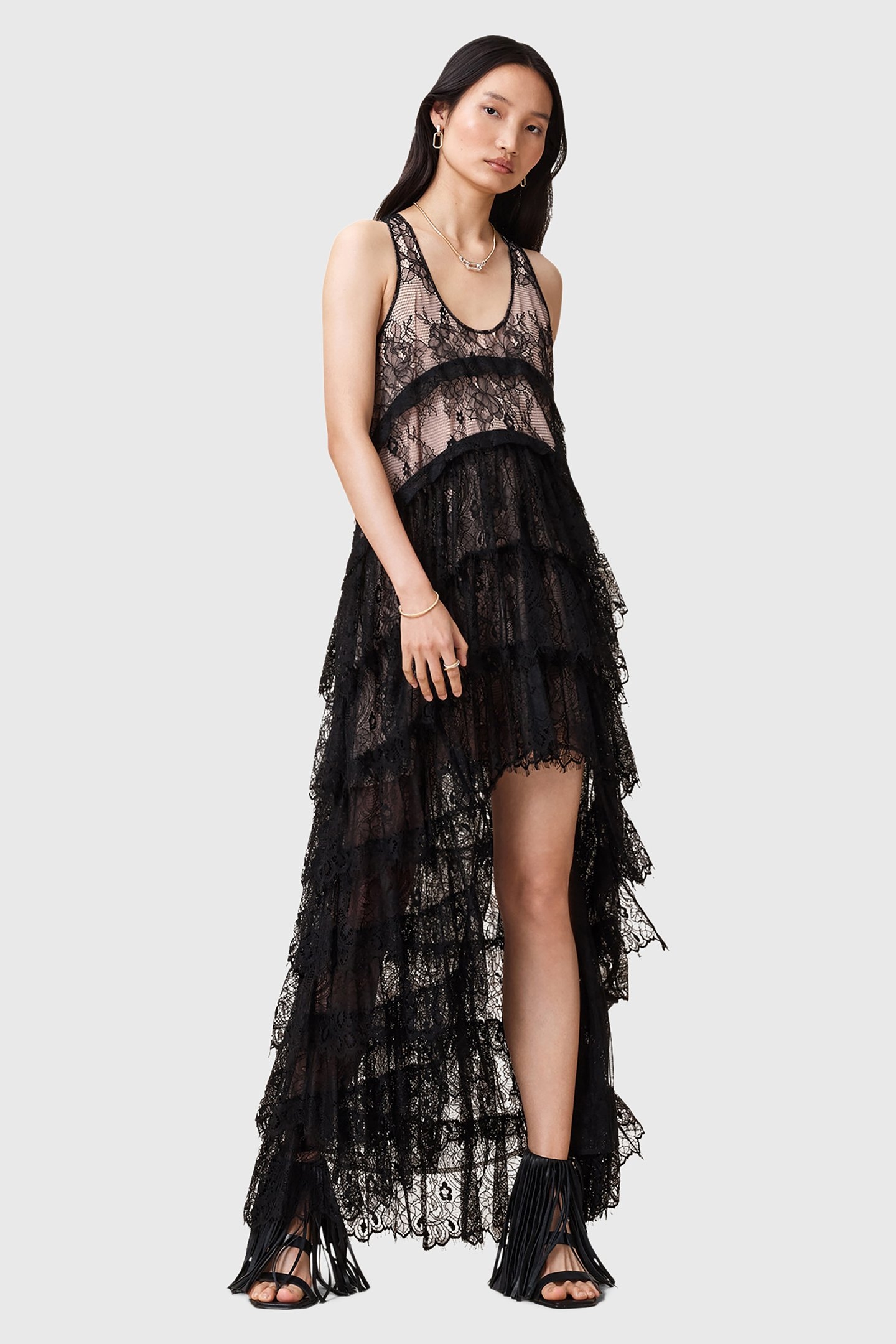 CAVARLY LACE DRESS BLACK 1