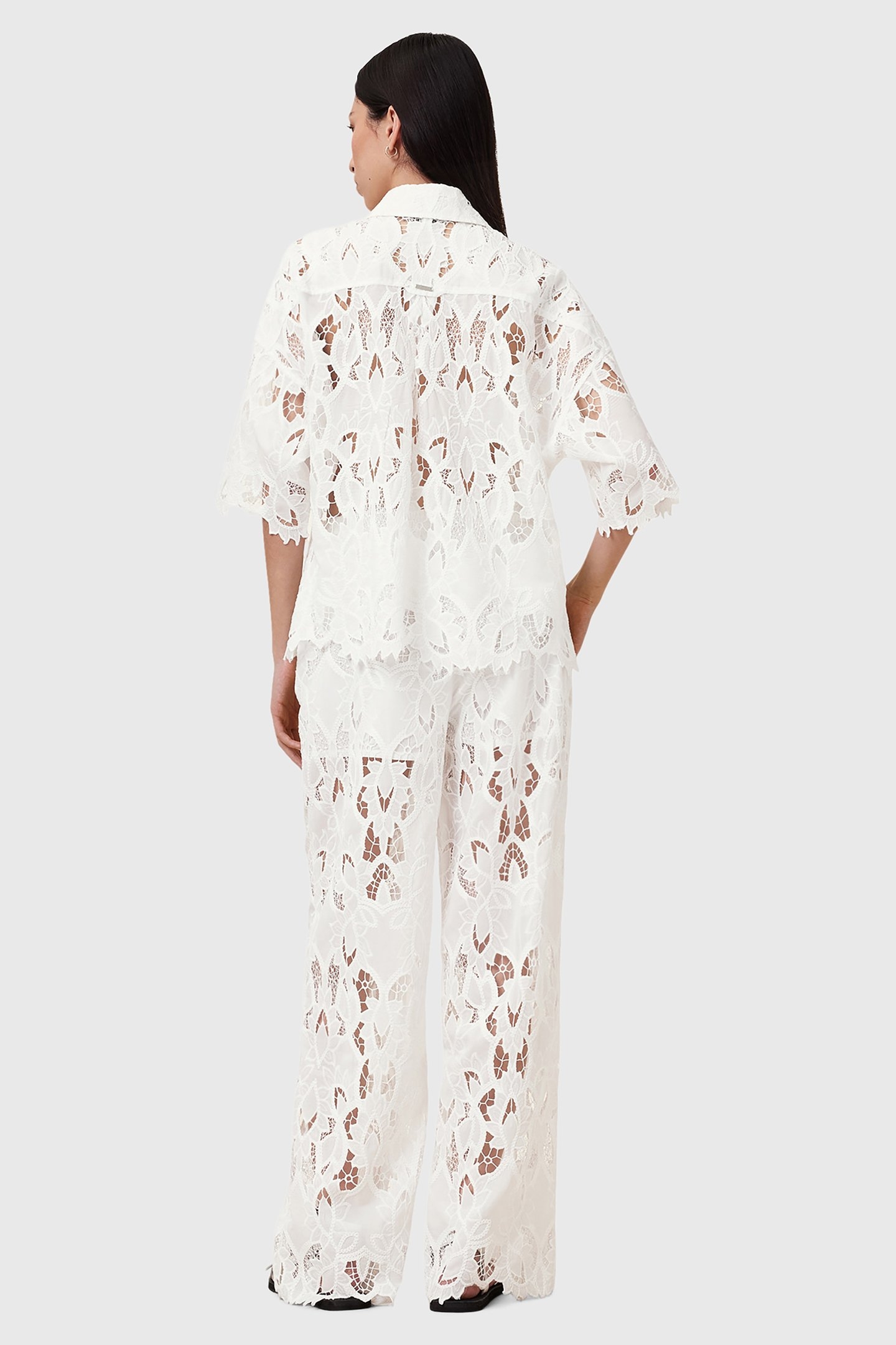 CHARLI EMB TROUSER SNOW WHITE 4