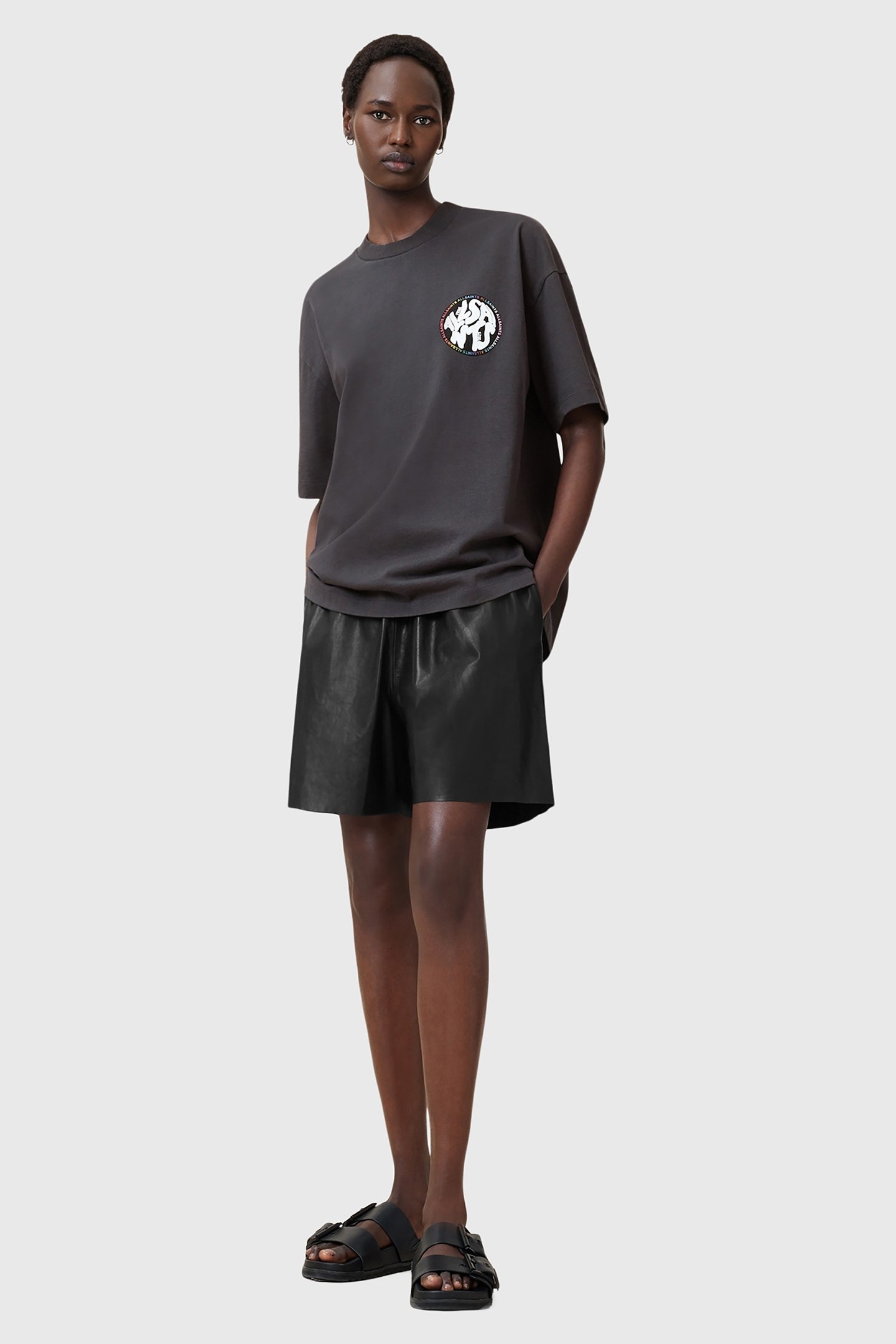 PRIDE DISTORTION TEE WASHED BLACK 3