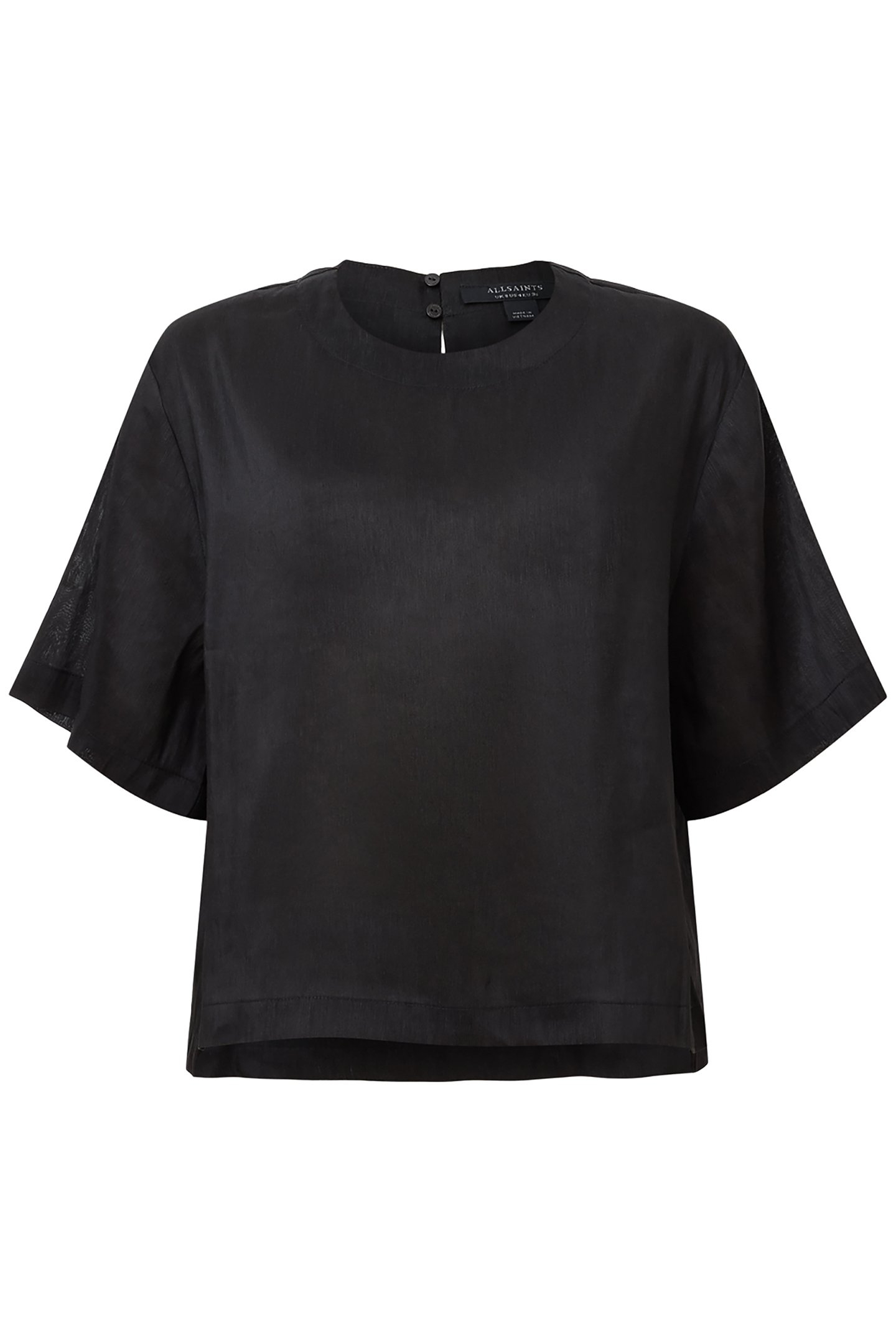LOTTIE LINEN TOP BLACK 4