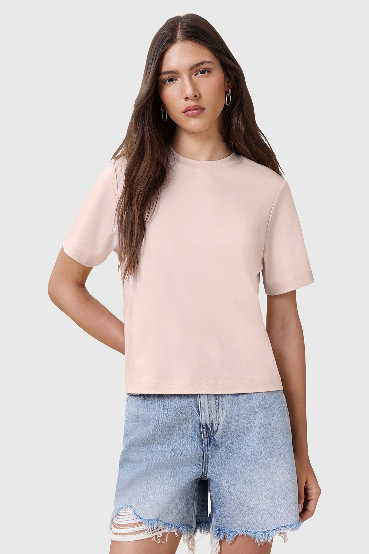 LISA TEE MAUVE CHALK PINK 1