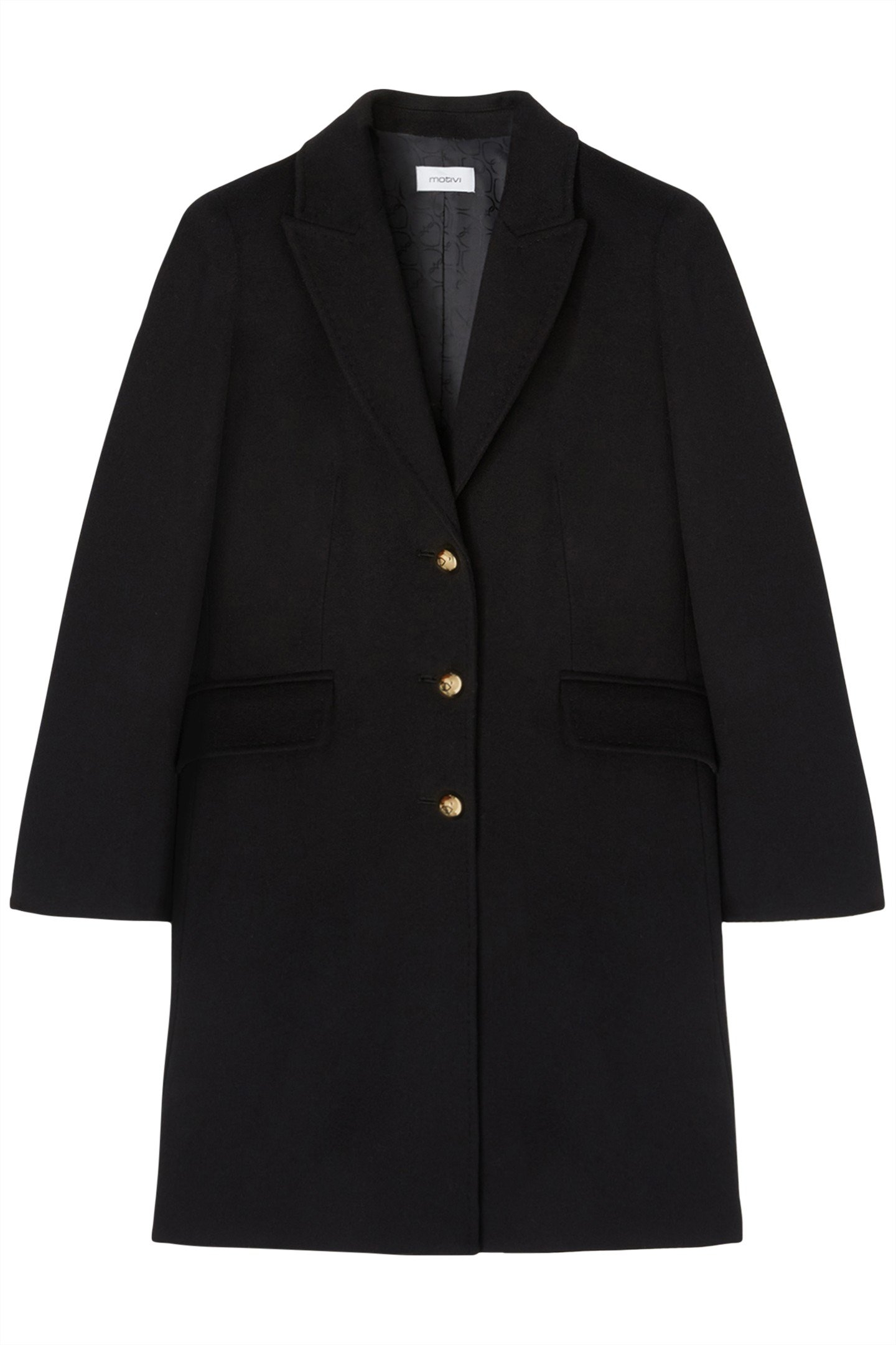 SINGLE-BREASTED SLIM FIT COAT BLACK 4