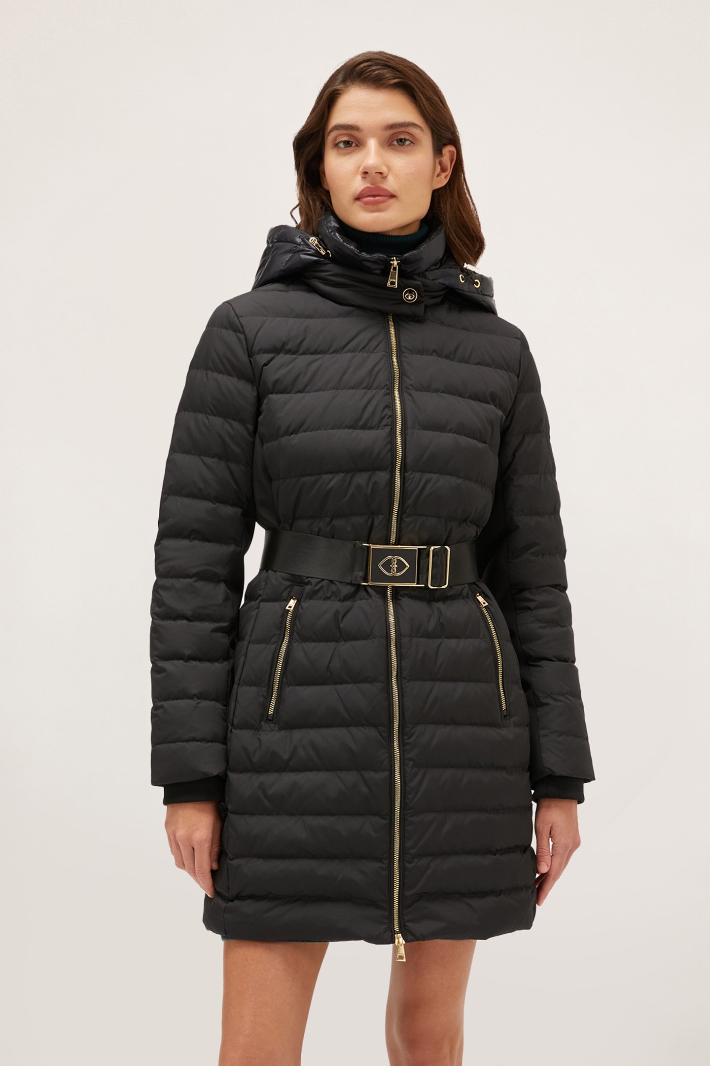 PADDED JACKET WITH HOOD BLACK 1