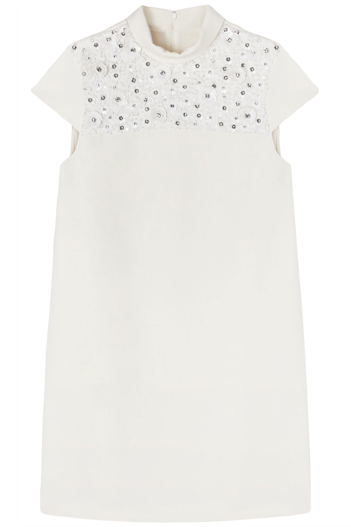 MINIDRESS WITH EMBROIDERED COLLAR WHITE 3