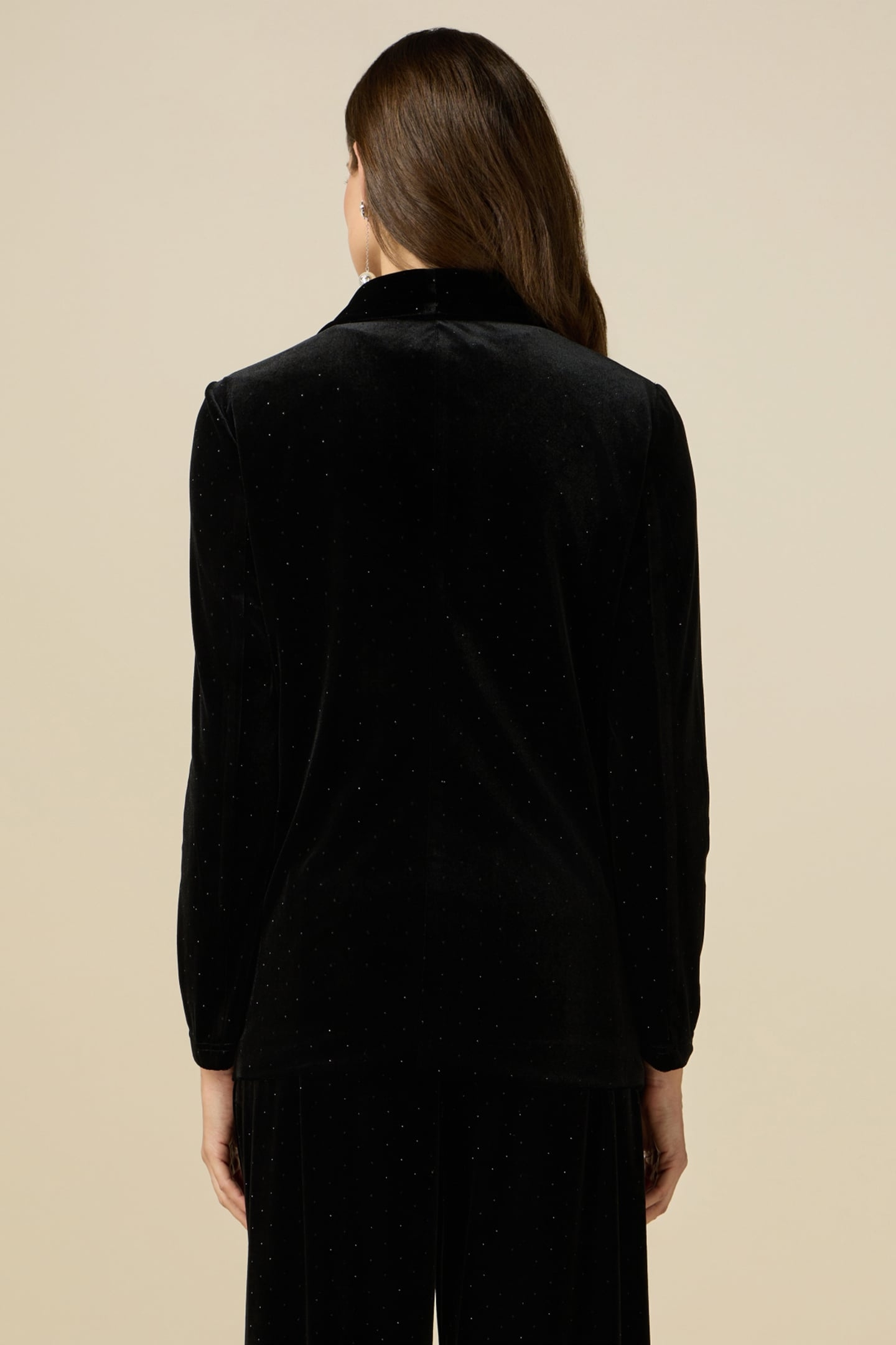 VELVET BLAZER WITH CRYSTALS BLACK 2