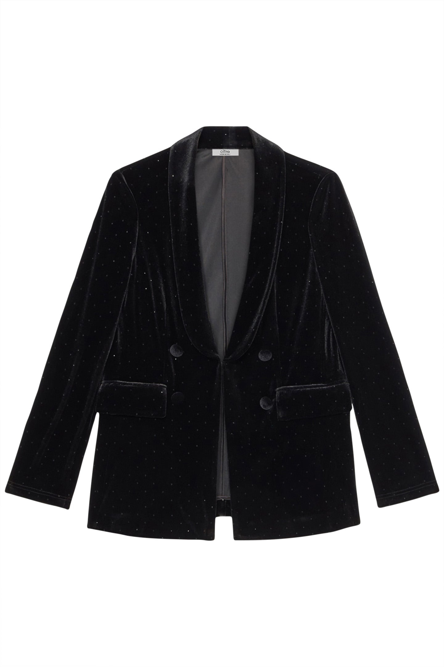VELVET BLAZER WITH CRYSTALS BLACK 3