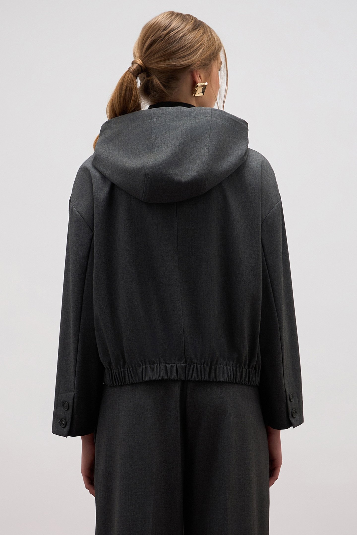 FLANNEL BOMBER JACKET GREY 2