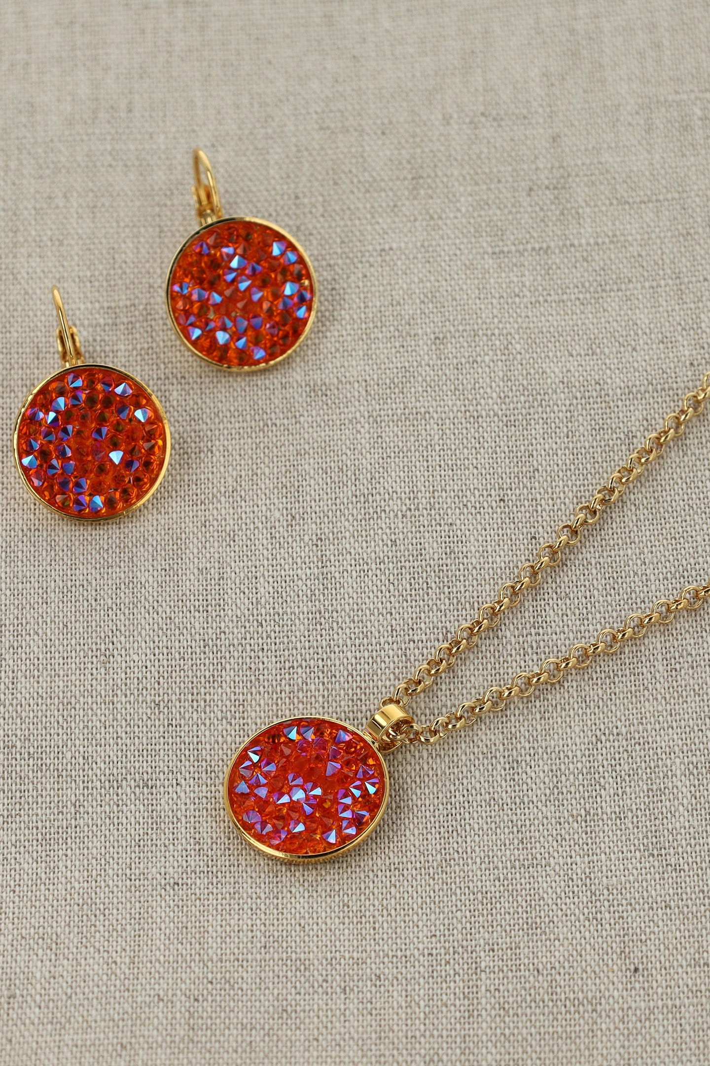 CLASSIC ROCKS EARRINGS ORANGE 4