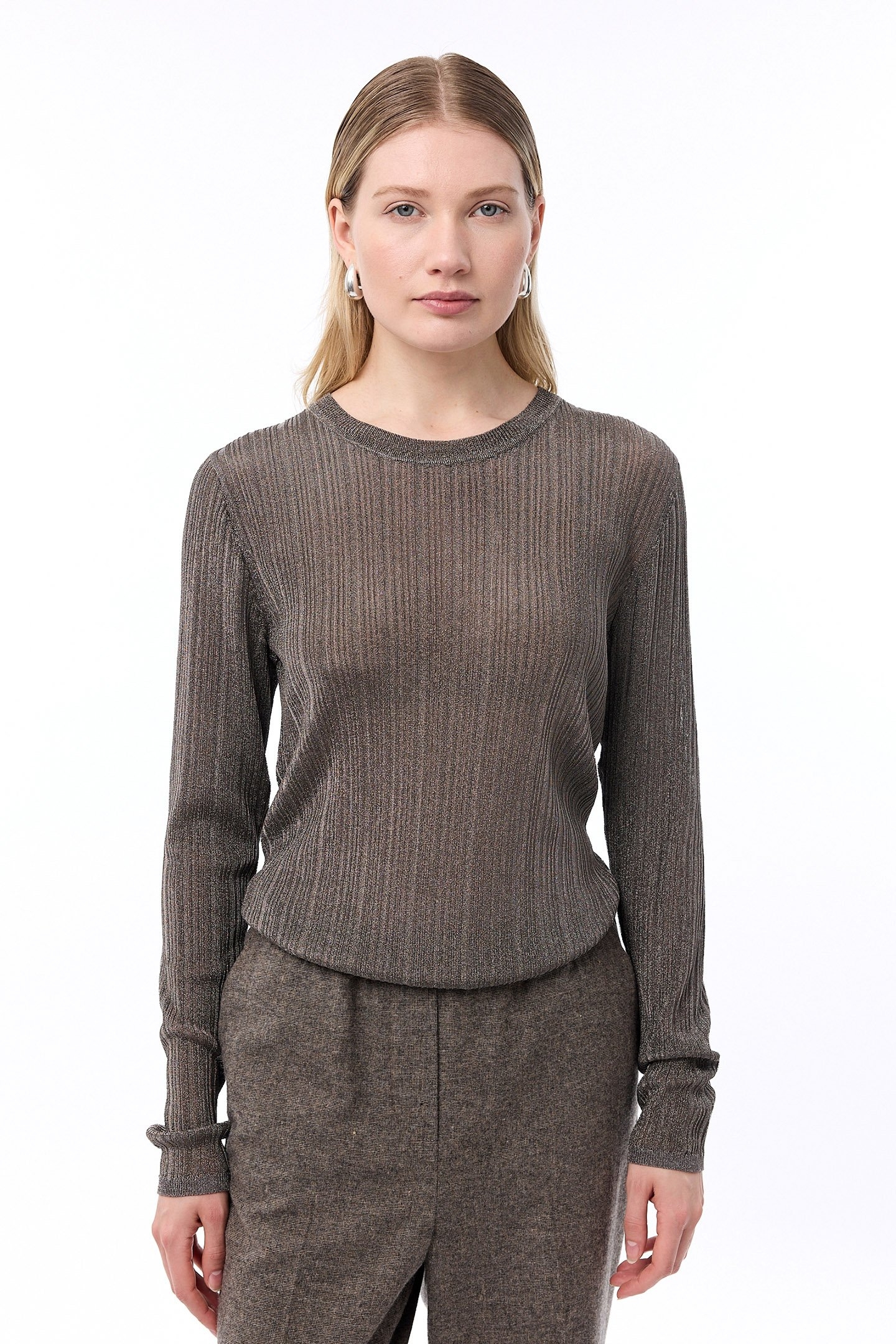 ELKE PULLOVER TAUPE 1