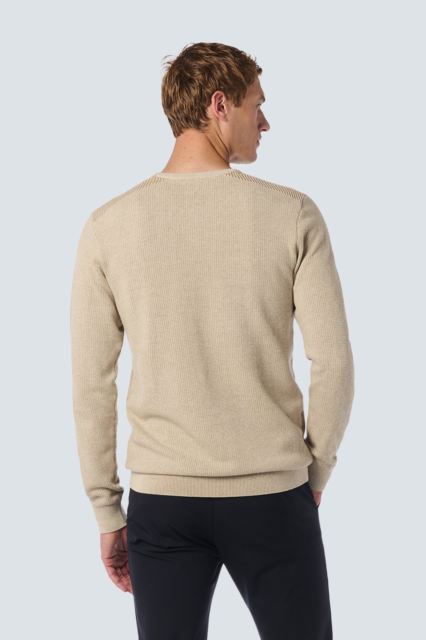 PULLOVER CREWNECK 2 COLOURED JACQUARD CEMENT 2
