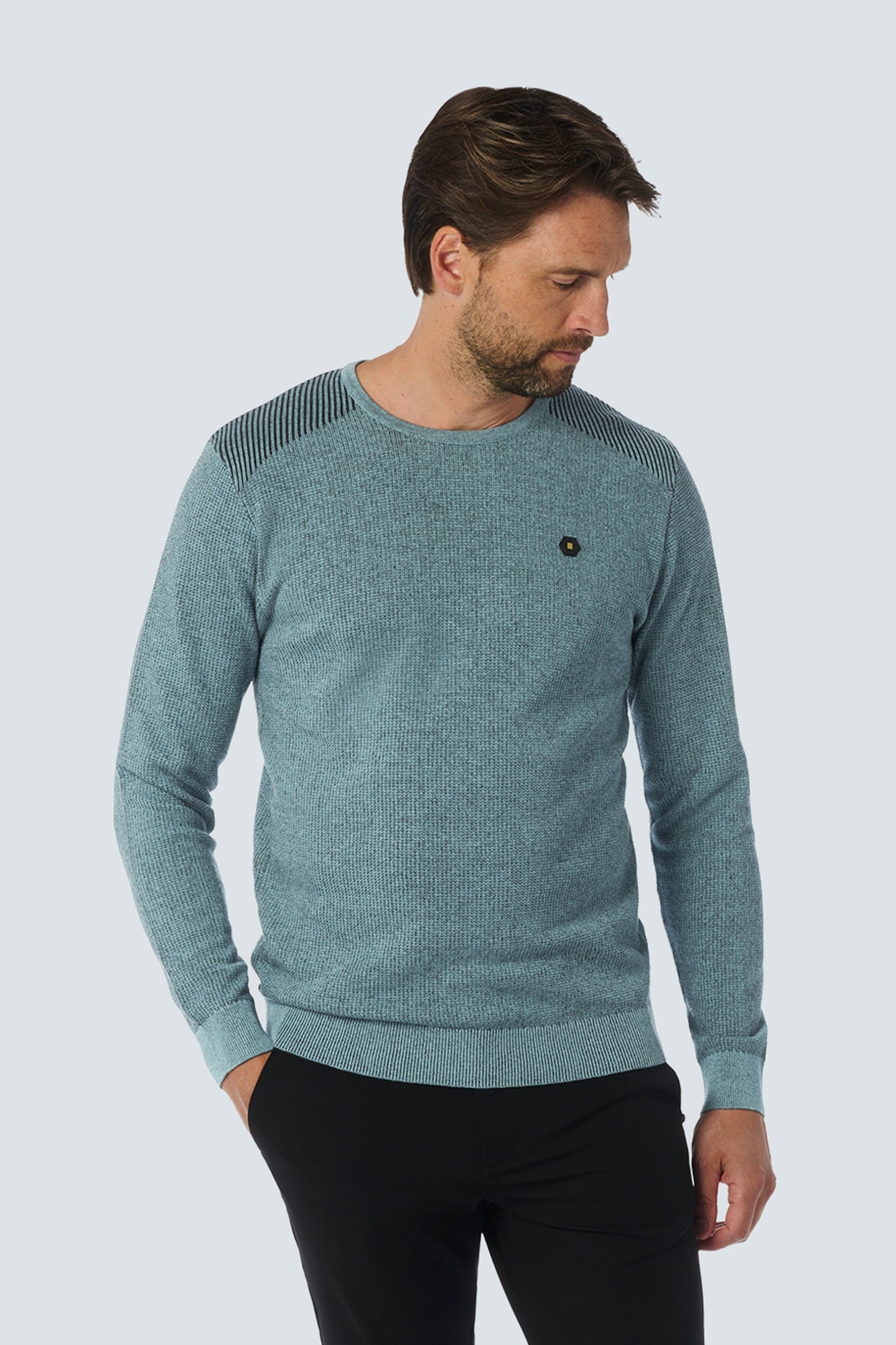 PULLOVER CREWNECK 2 COLOURED JACQUARD CLOUD 1
