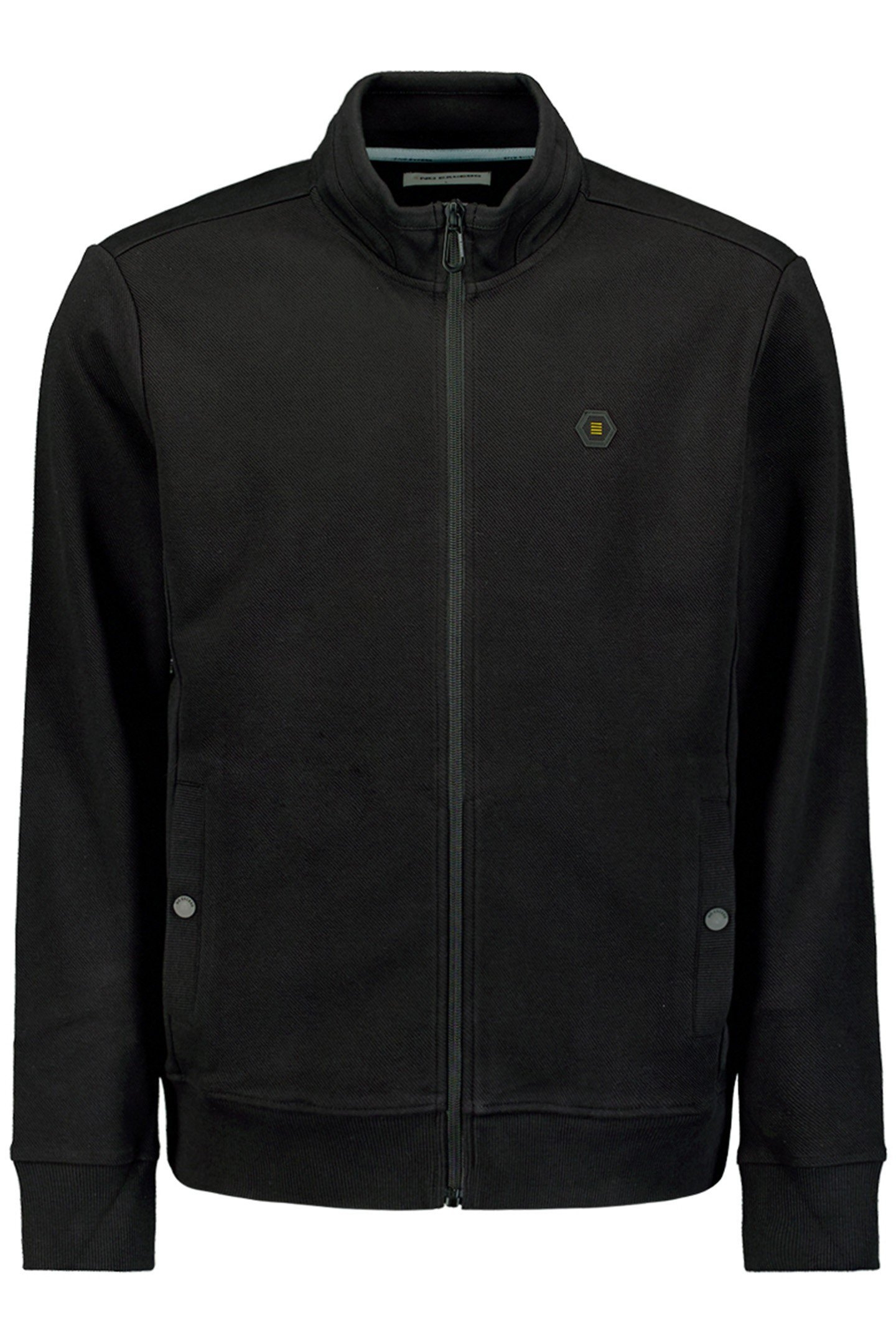 SWEATER FULL ZIPPER TWILL JACQUARD BLACK 4