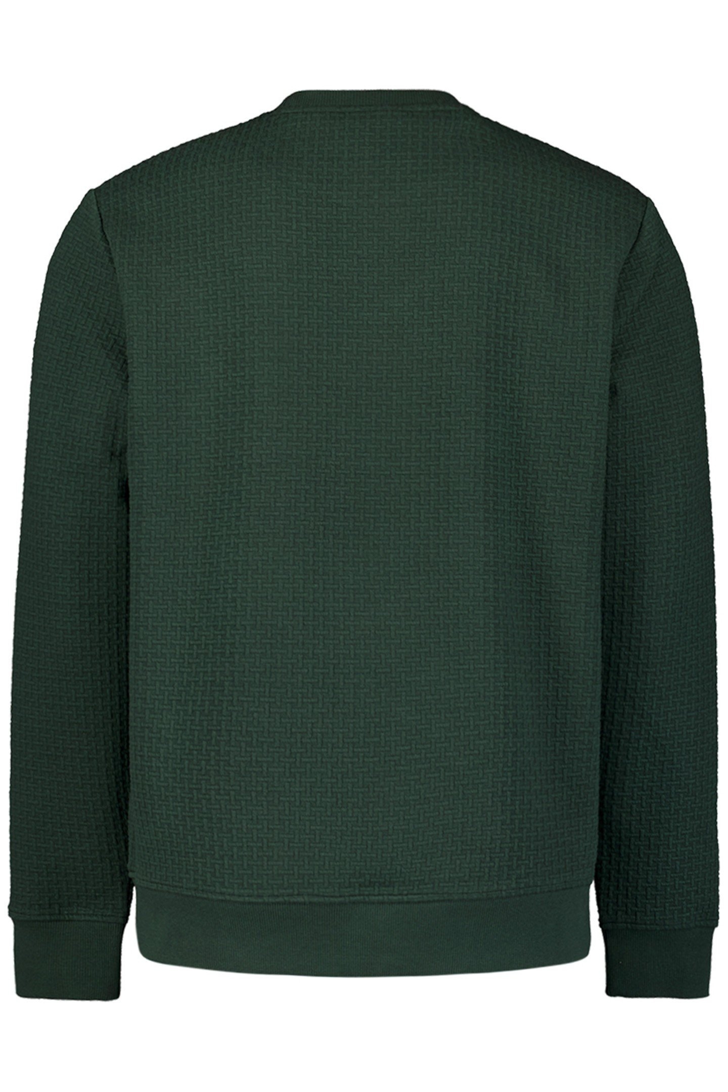SWEATER CREWNECK DOUBLE LAYER JACQUARD STRETCH DARK GREEN 5