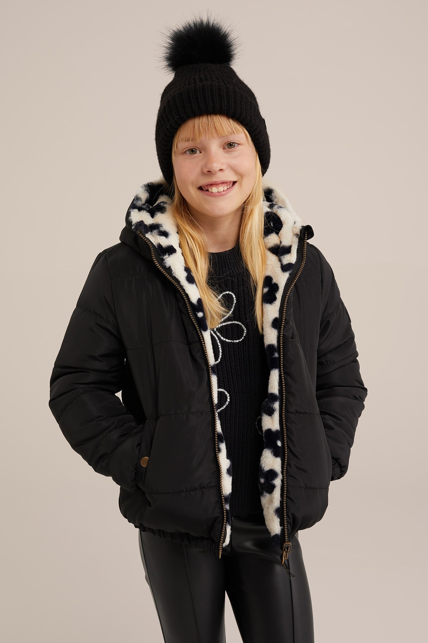 JACKET REVERSIBLE BOMBER BLACK 2