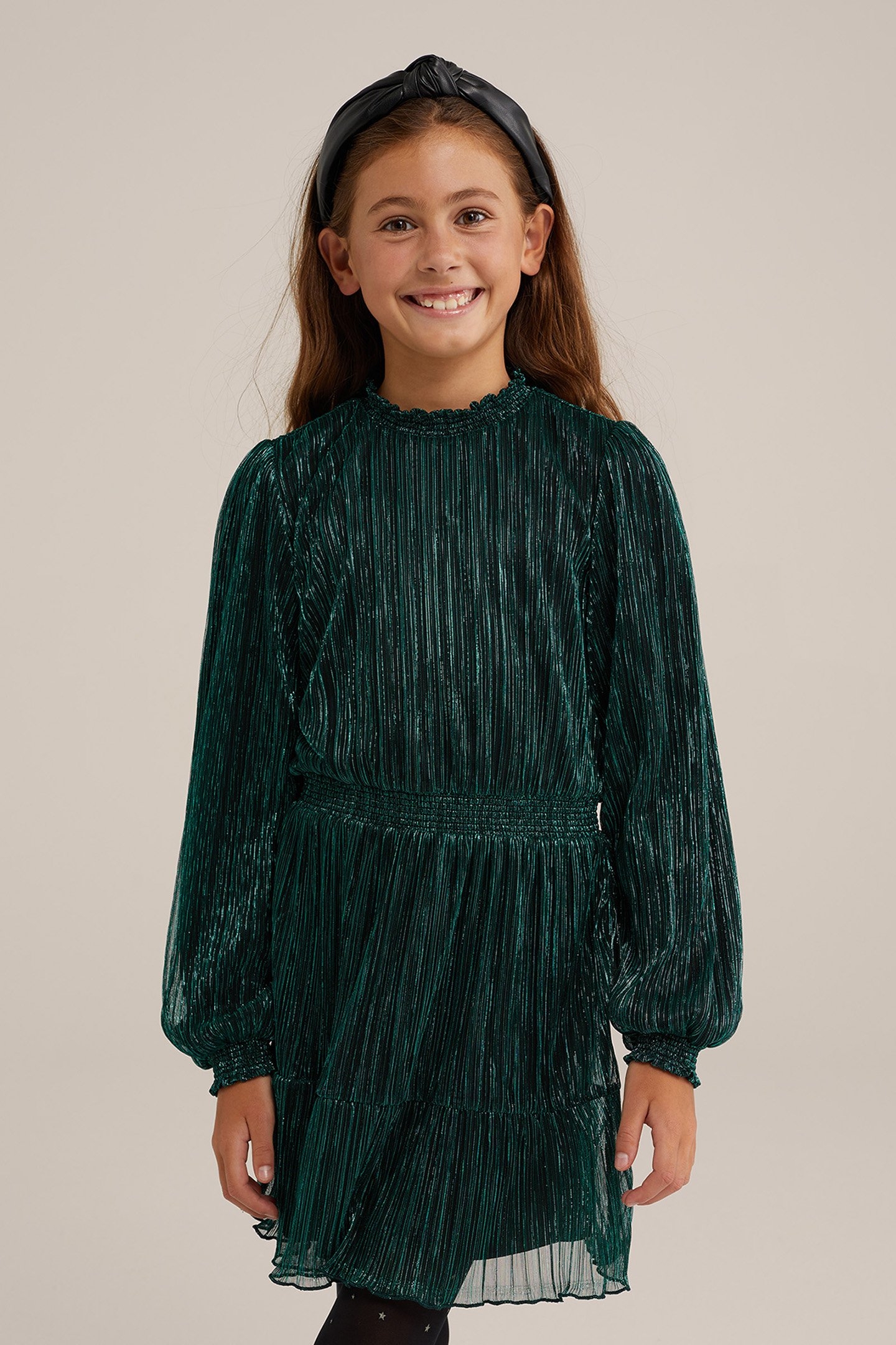 DRESS MID LENGTH DARK GREEN 1