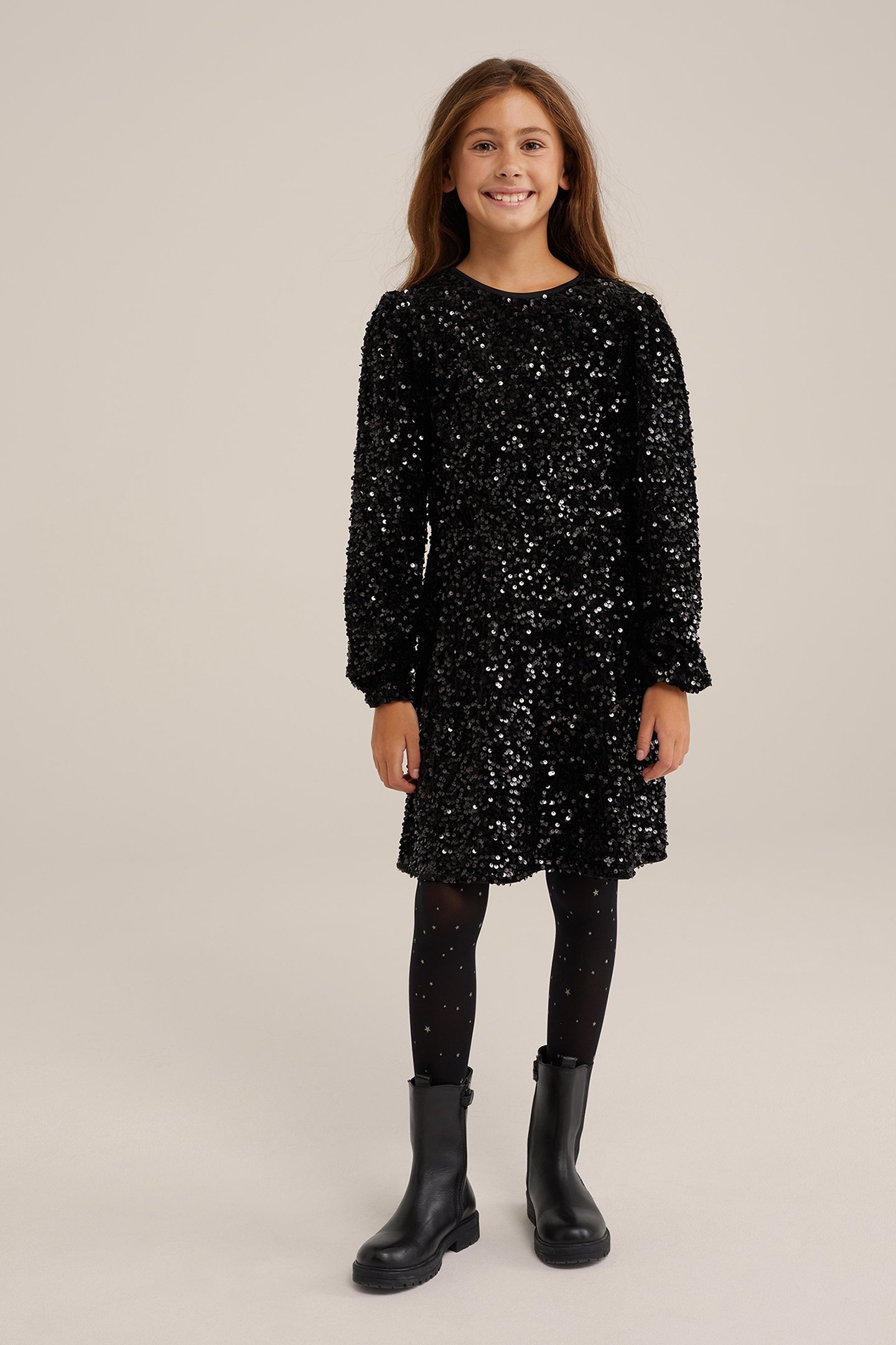 DRESS MID LENGTH BLACK 1