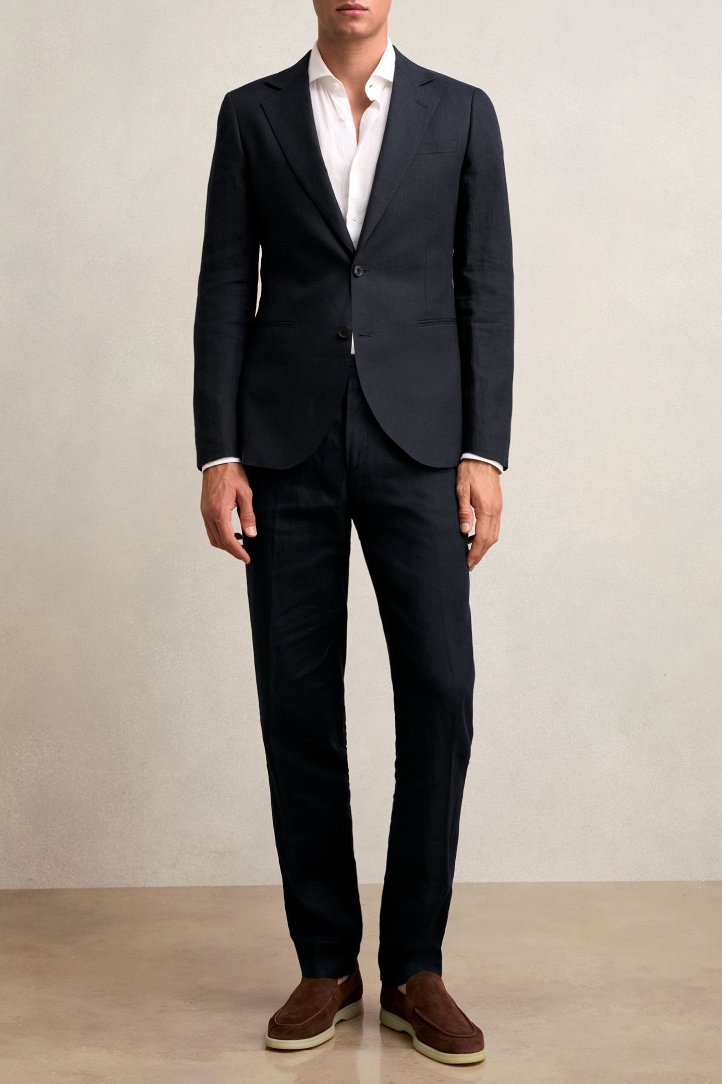 LINEN SLIM FIT BLAZER NAVY 3