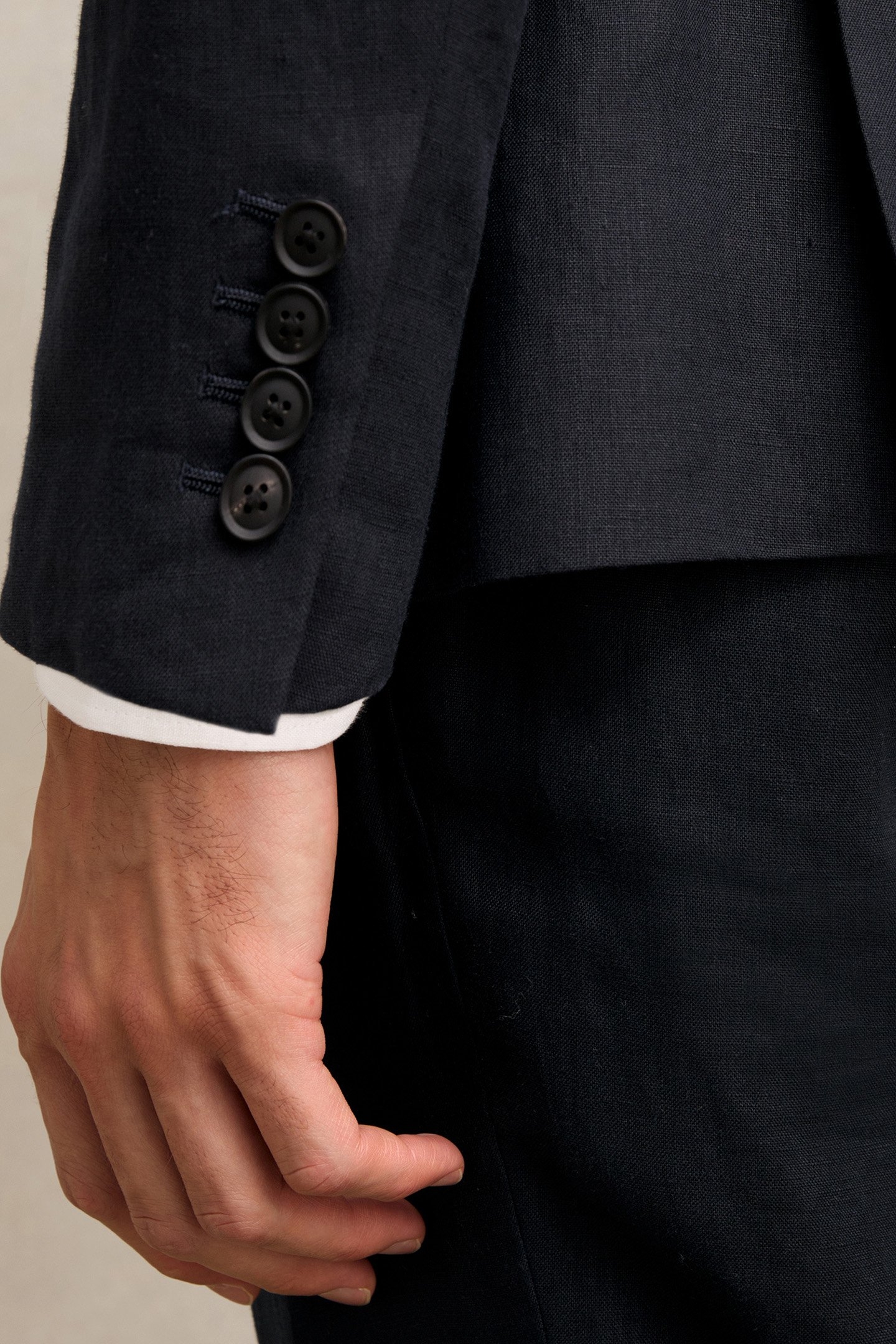 LINEN SLIM FIT BLAZER NAVY 7