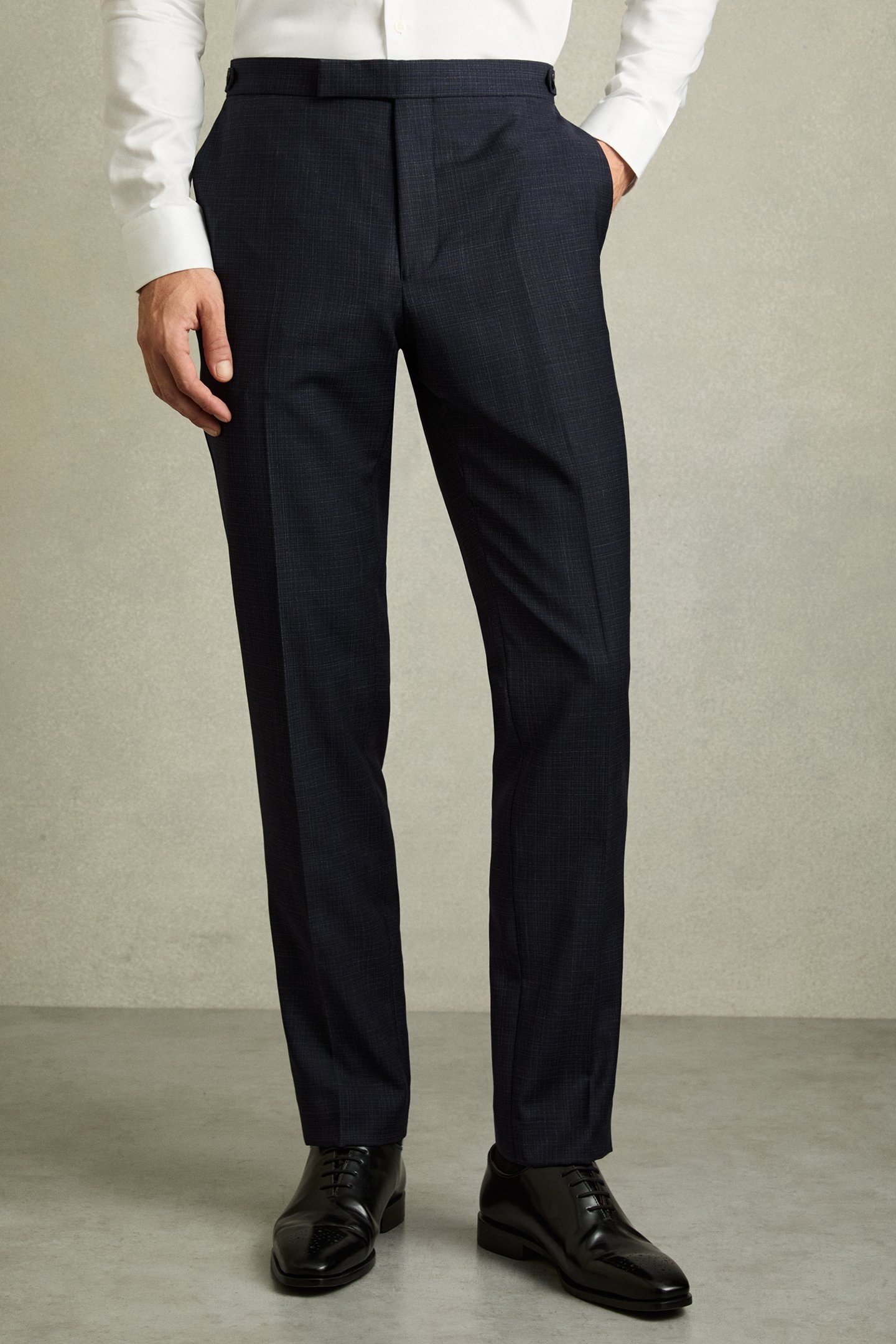 TEXTURED MIXER TROUSER NAVY 1